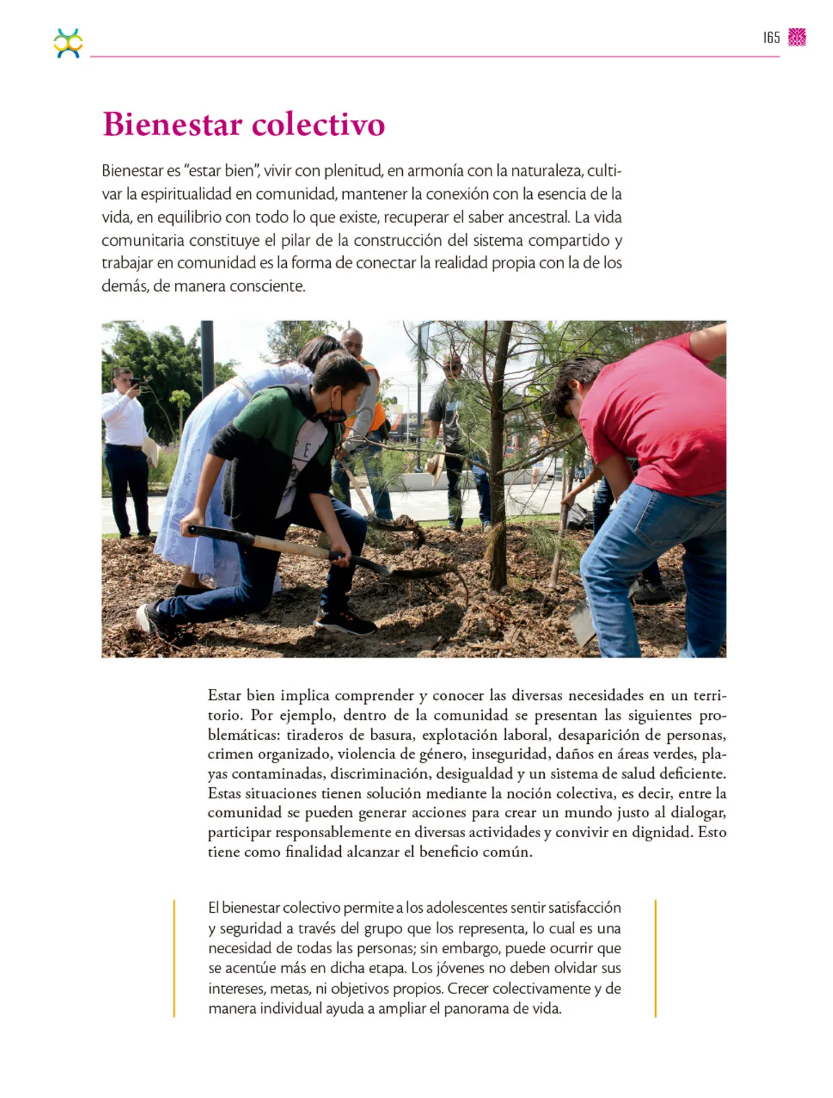 Miniatura página 166 de Colección Ximhai. De lo humano y lo comunitario.   Libro de Educación Secundaria Grado 1°  Ciclo Escolar 2025 - 2026