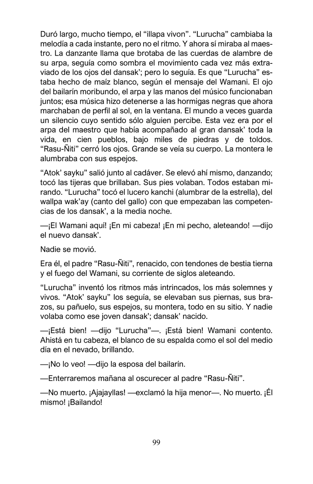 Miniatura página 99 de Arguedas, entre el fuego y el amor : textos seleccionados para estudiantes de Educación Básica · 2021