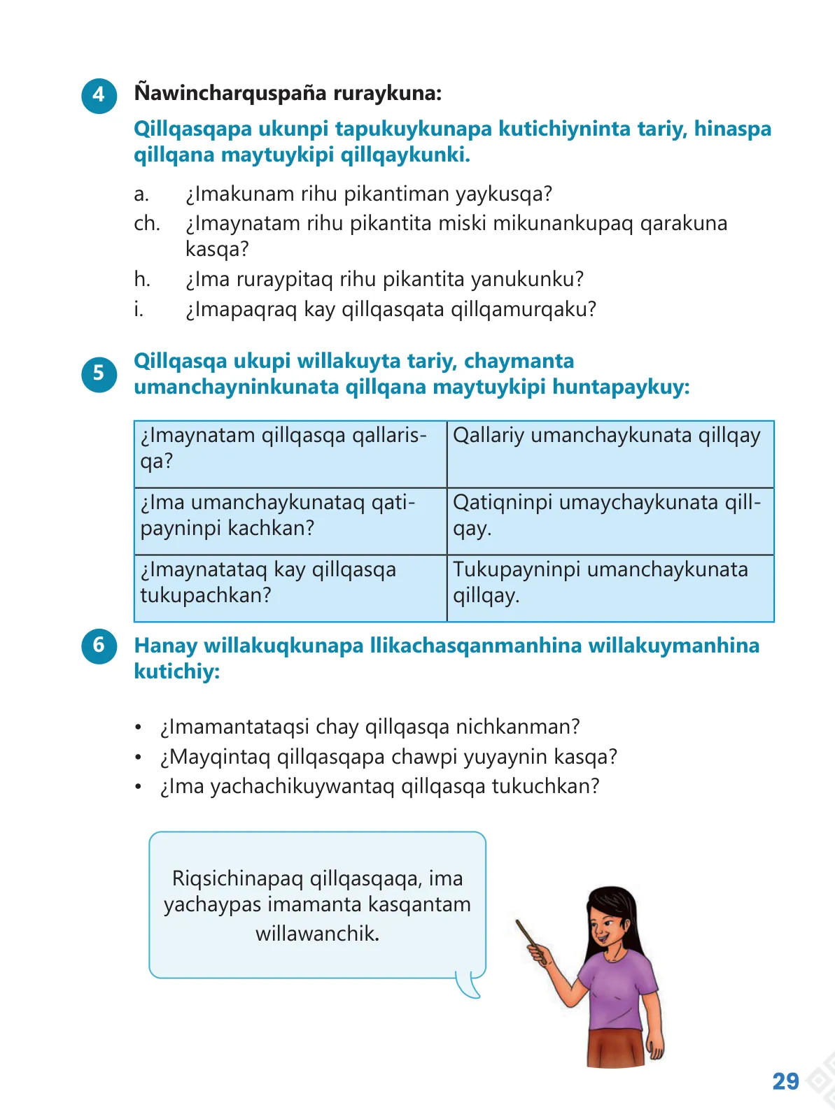 Miniatura página 31 de Ñawinchana Maytu 3 Quechua - Chanka. Texto de Comunicación del 3 ° Primaria - Quechua Chanka · 2023