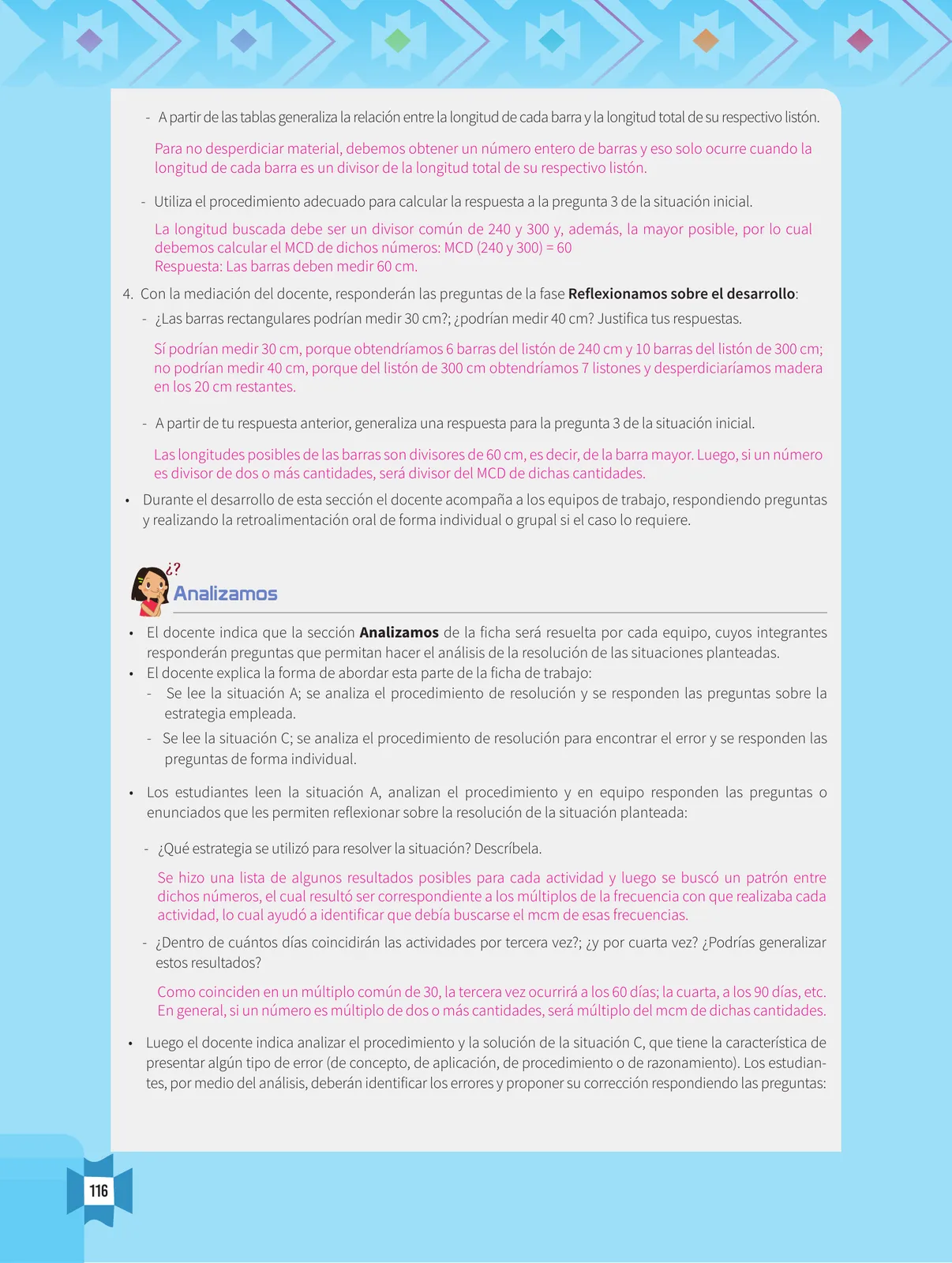 Página 118 de Resolvamos problemas 1 : manual para el docente 2018 · 2018