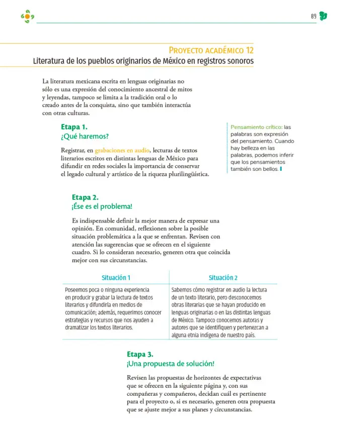Página 90 de Colección Sk´asolil. Nuestro libro de Proyectos. Tomo I. Libro de Educación Telesecundaria Grado 2° Ciclo Escolar 2025 - 2026