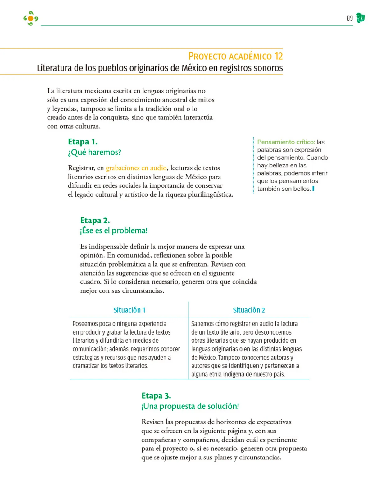 Miniatura página 90 de Colección Sk´asolil. Nuestro libro de Proyectos. Tomo I.    Libro de Educación Telesecundaria Grado 2°  Ciclo Escolar 2025 - 2026
