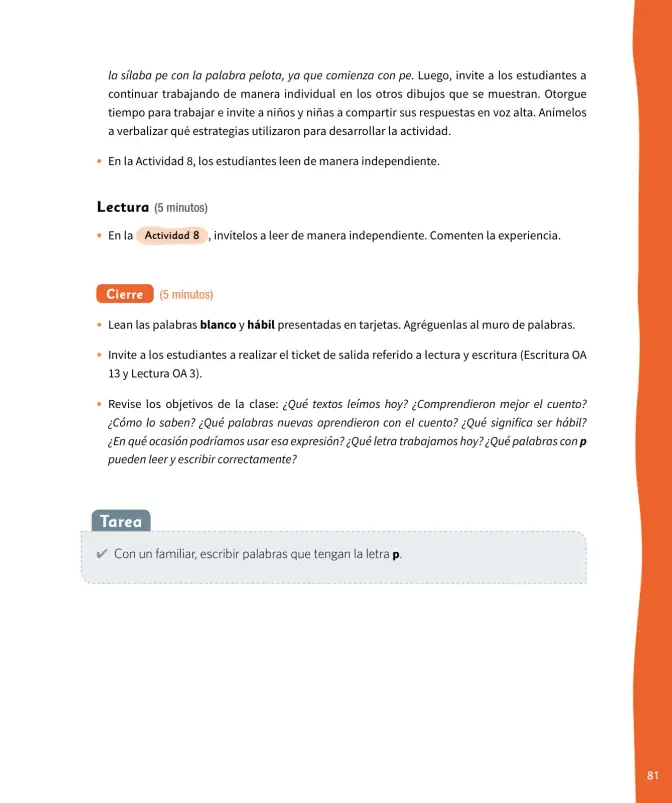 Página 82 de Lenguaje y Comunicación – Primero Básico | Texto del Estudiante MINEDUC – Descargar PDF · 2024