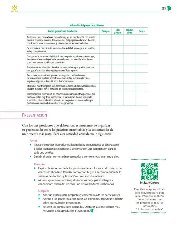 Página 260 de Colección Ximhai. Nuestro libro de Proyectos. Tomo I. Libro de Educación Telesecundaria Grado 1° Ciclo Escolar 2025 - 2026