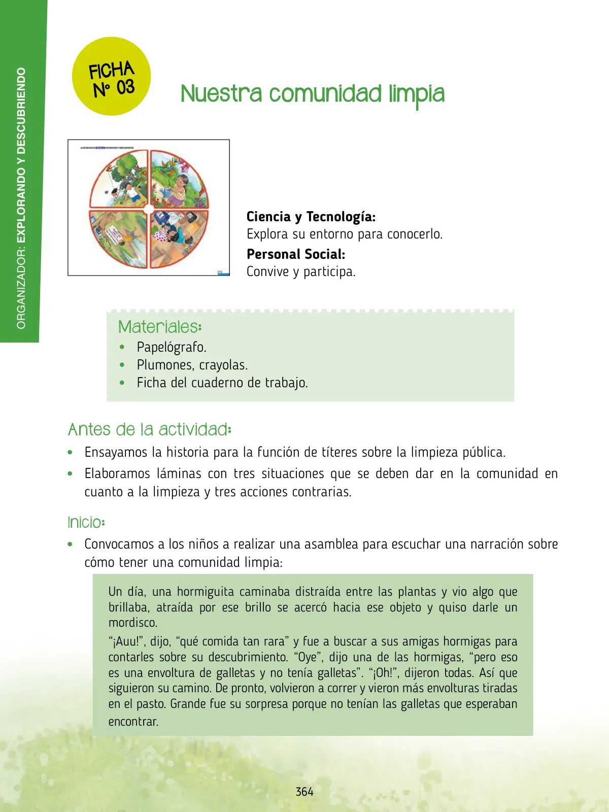 Miniatura página 366 de Agenda pedagógica 2017-2018 para docentes de II Ciclo de Instituciones de nivel de Educación Inicial · 2017