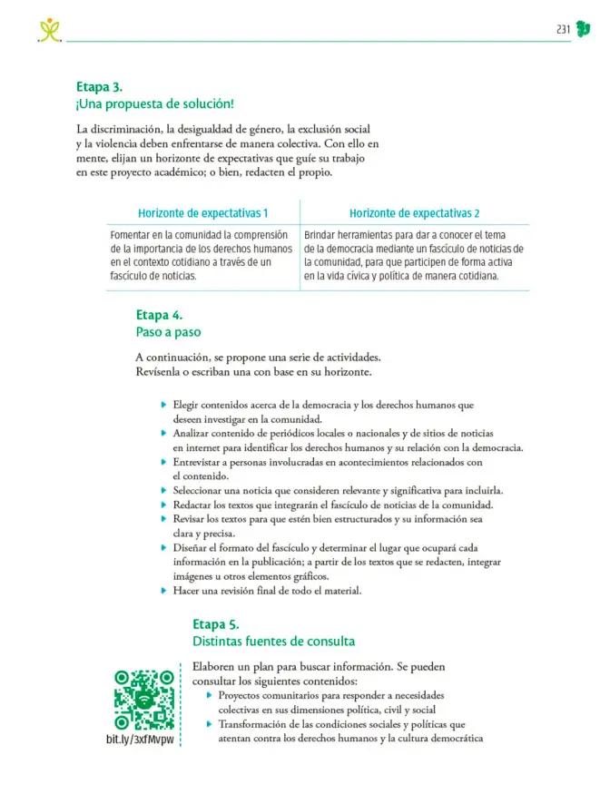 Página 232 de Colección Nanahuatzin. Nuestro libro de Proyectos. Tomo I. Libro de Educación Telesecundaria Grado 3° Ciclo Escolar 2025 - 2026