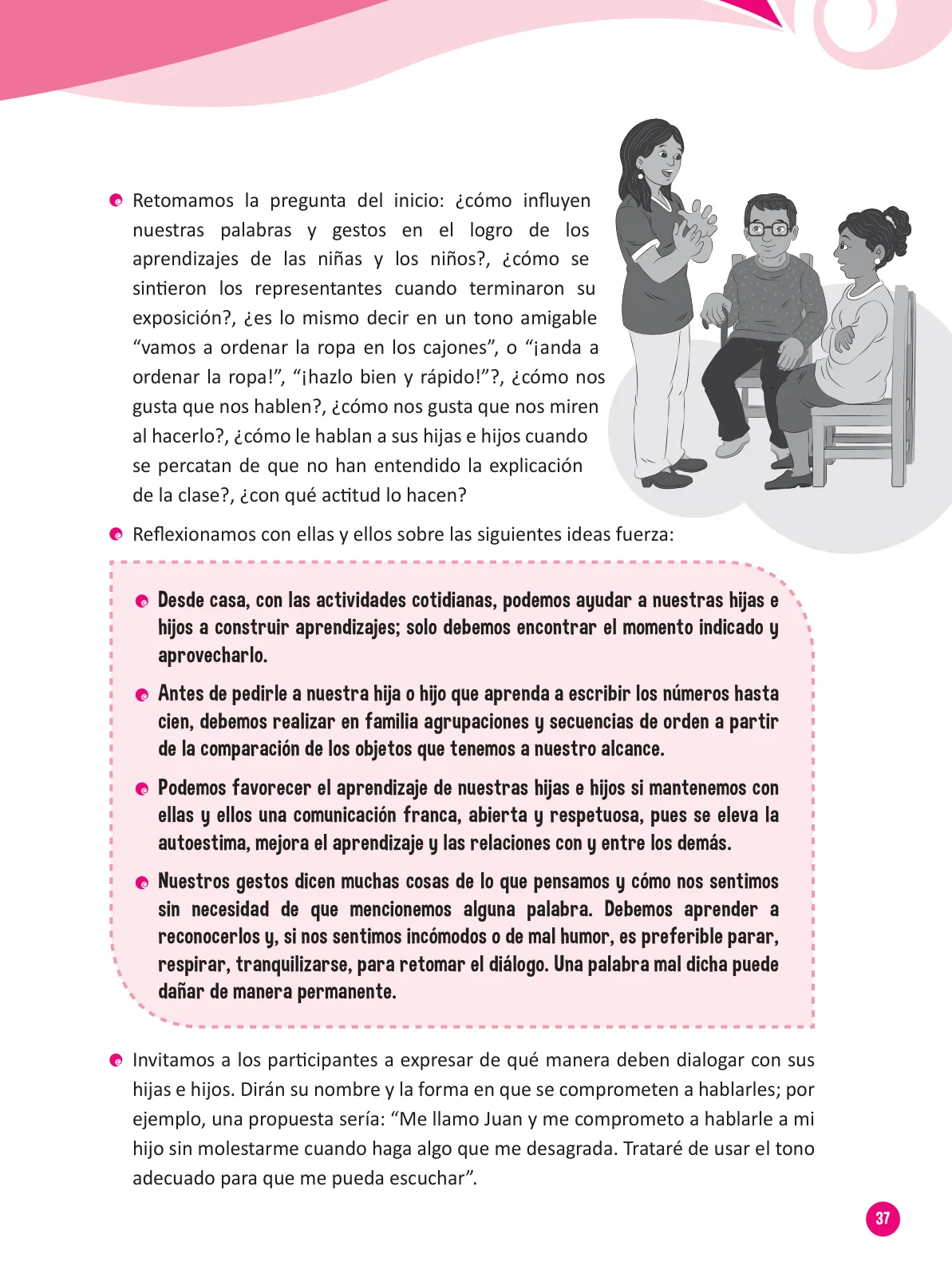 Miniatura página 39 de Guía para el trabajo docente con las familias del ciclo III de Primaria · 2016