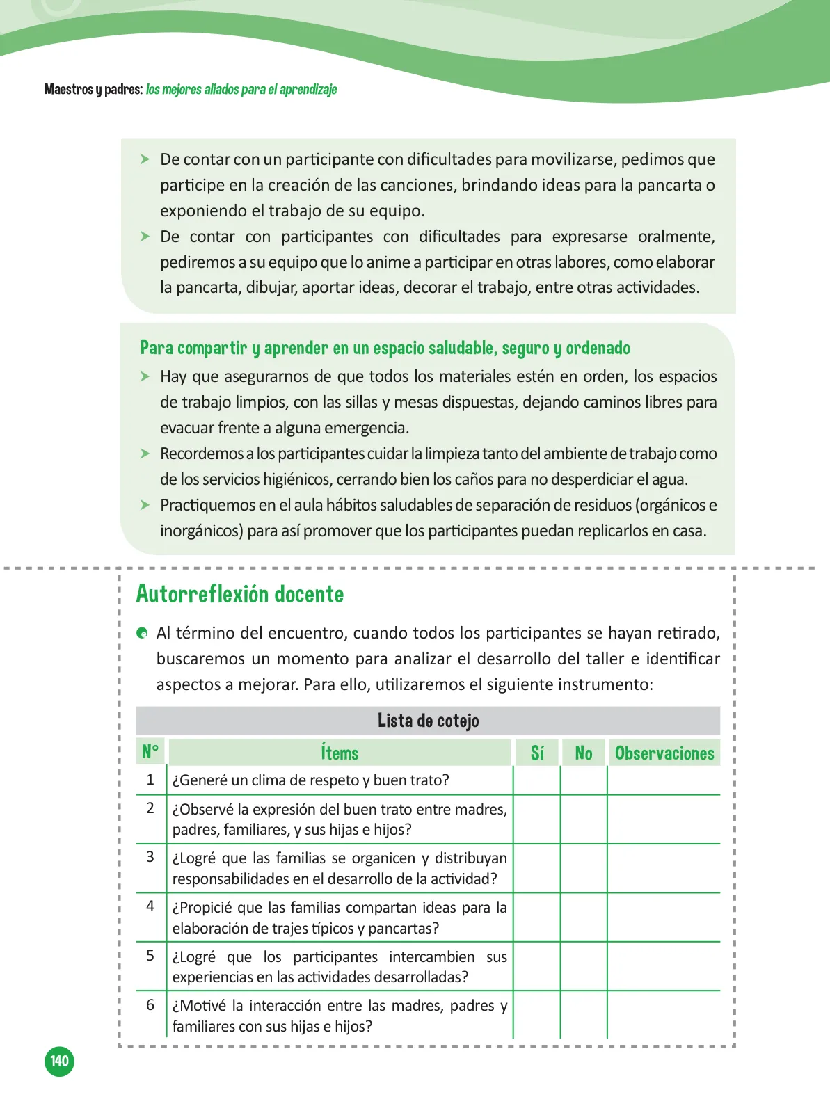 Miniatura página 142 de Guía para el trabajo docente con las familias del ciclo V de Primaria · 2016