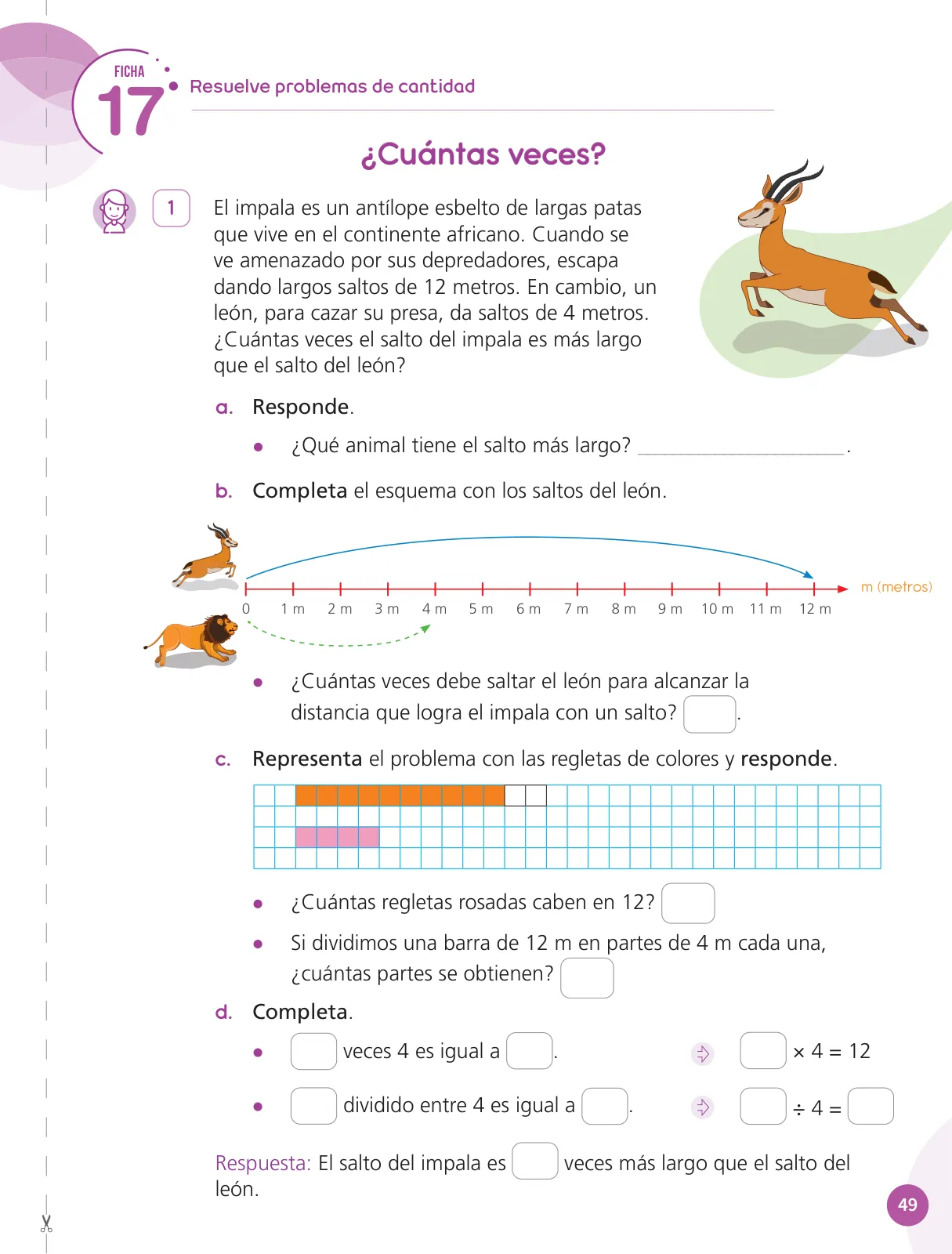 Página 51 de Cuadernillo de Matemática 4, cuarto grado de Primaria · 2023