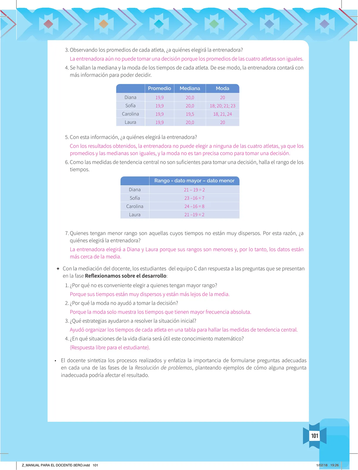Página 103 de Resolvamos problemas 3 : manual para el docente 2018 · 2018