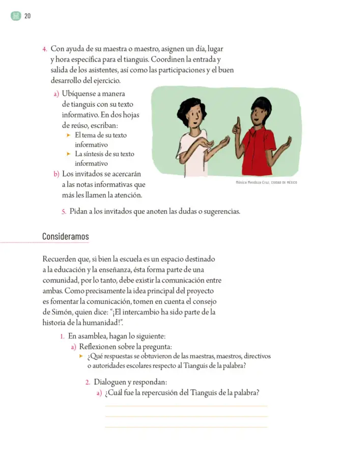 Página 23 de Proyectos Comunitarios. Libro de Educación Primaria Grado 5° Ciclo Escolar 2025 - 2026