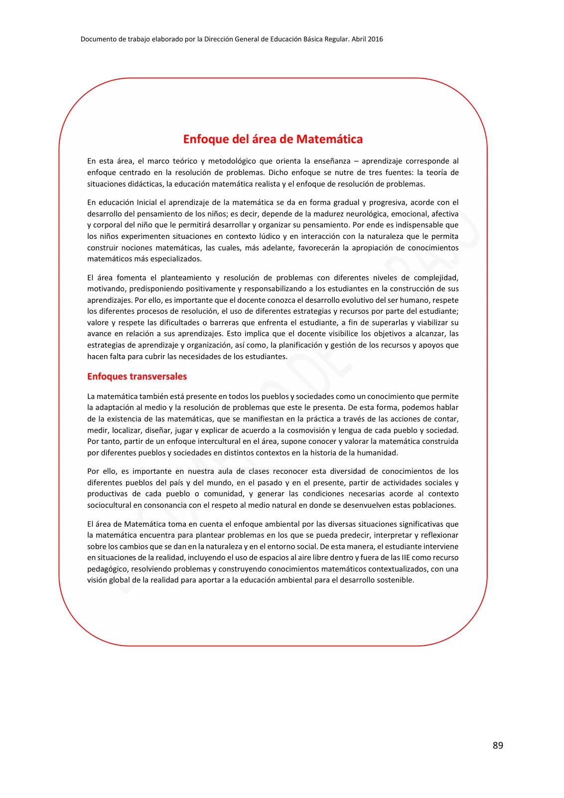 Miniatura página 89 de Programa curricular de Educación Inicial · 2016