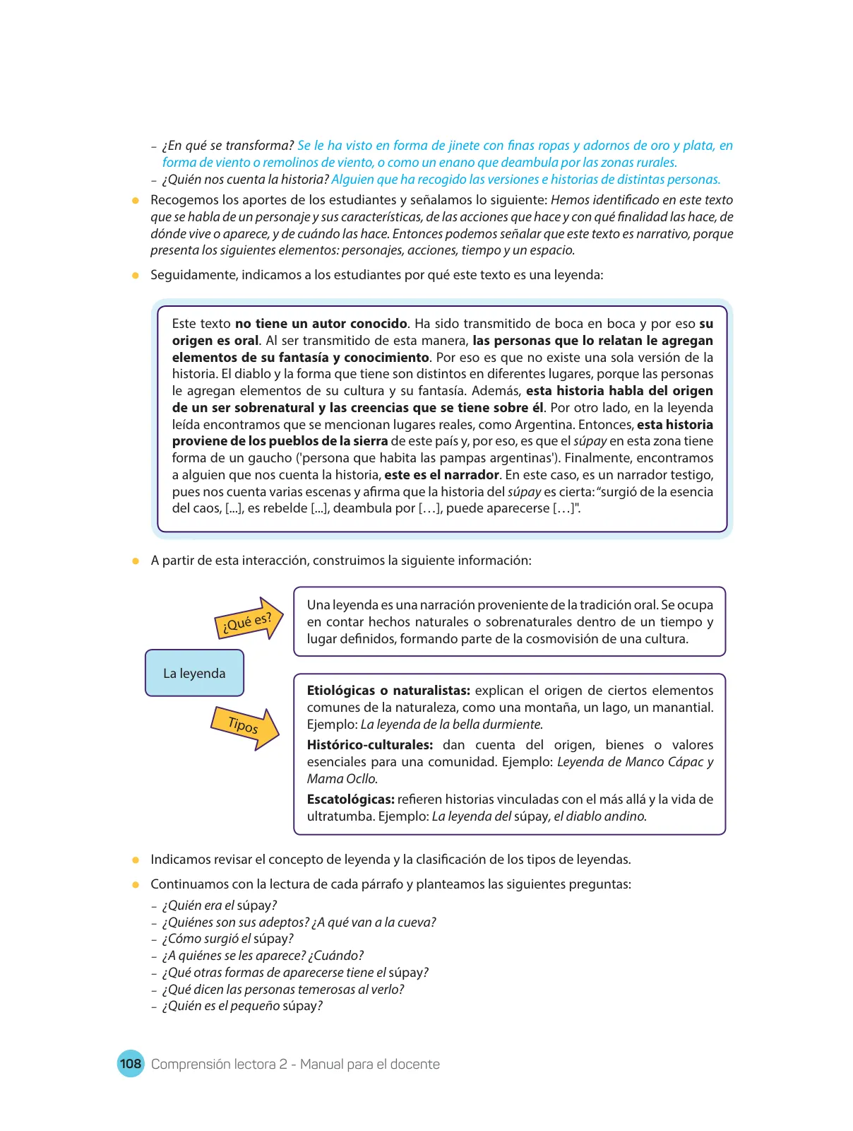 Página 110 de Comprensión lectora : manual para el docente de segundo grado de Secundaria 2018 · 2018
