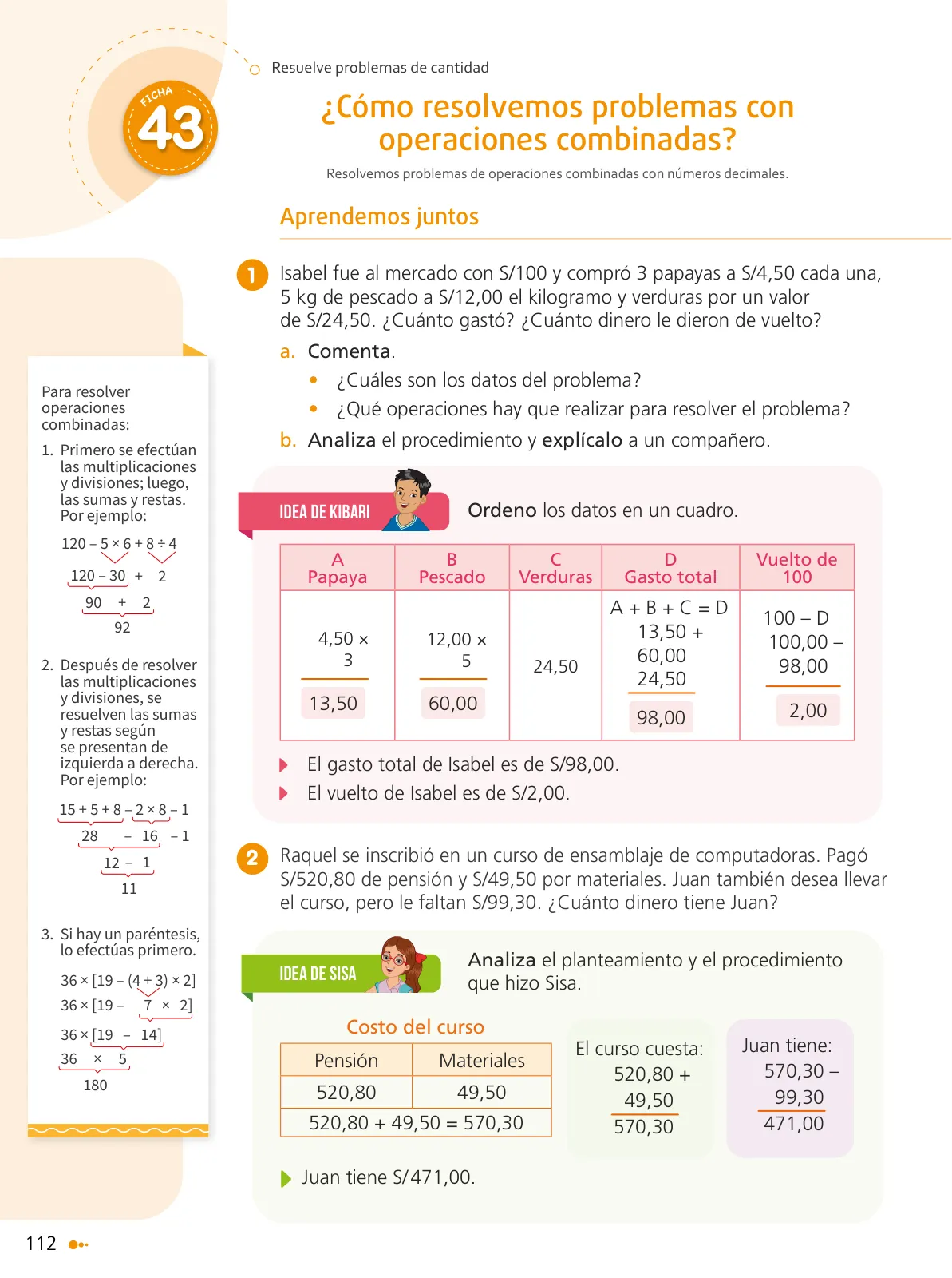Página 114 de Texto de Matemática 6. Sexto grado de Primaria · 2024