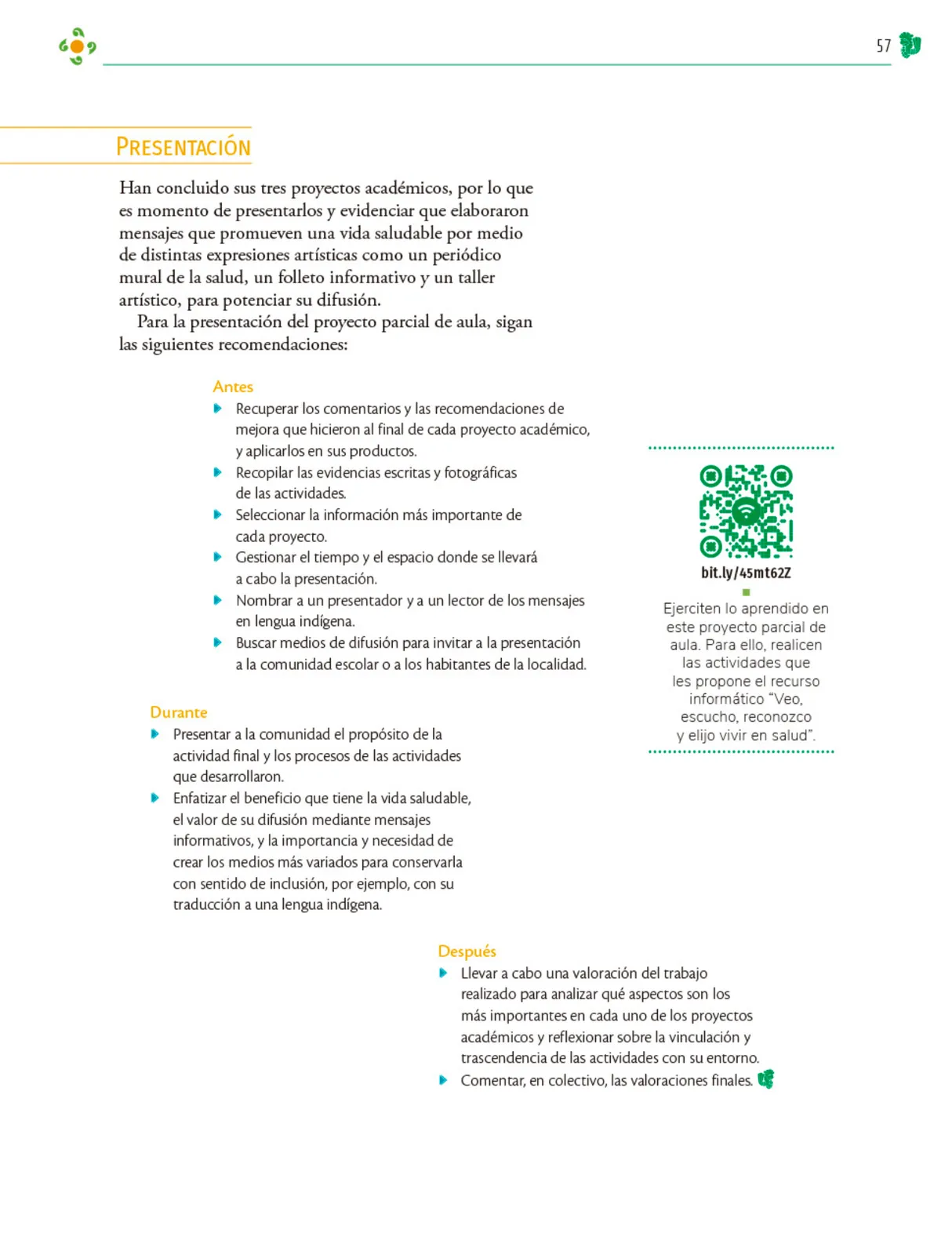 Miniatura página 58 de Colección Sk´asolil. Nuestro libro de Proyectos.  Tomo III.  Libro de Educación Telesecundaria Grado 2°  Ciclo Escolar 2025 - 2026