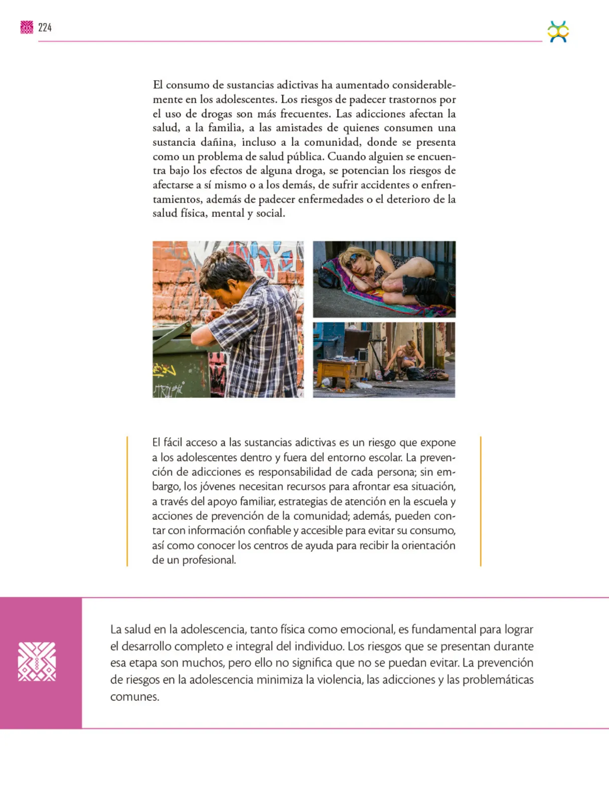 Página 225 de Colección Ximhai. De lo humano y lo comunitario. Libro de Educación Secundaria Grado 1° Ciclo Escolar 2025 - 2026