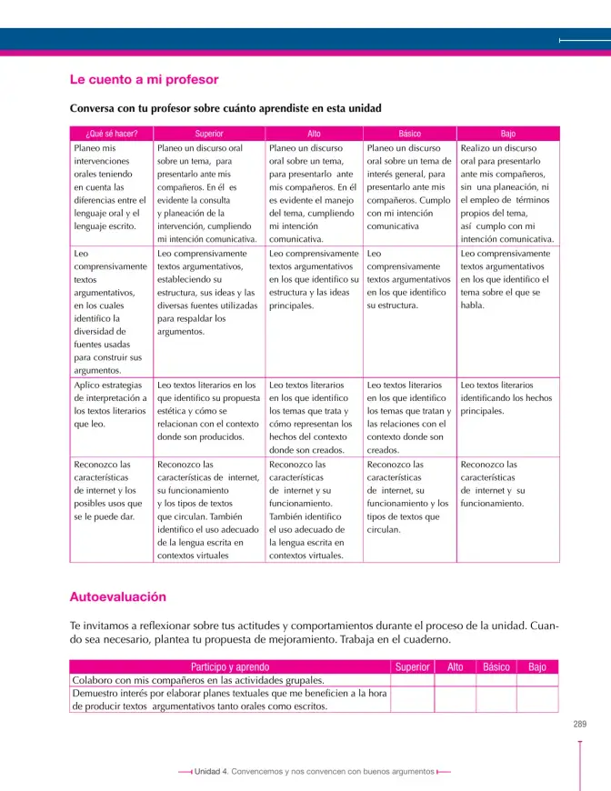 Página 289 de Lenguaje 9° · Secundaria Activa