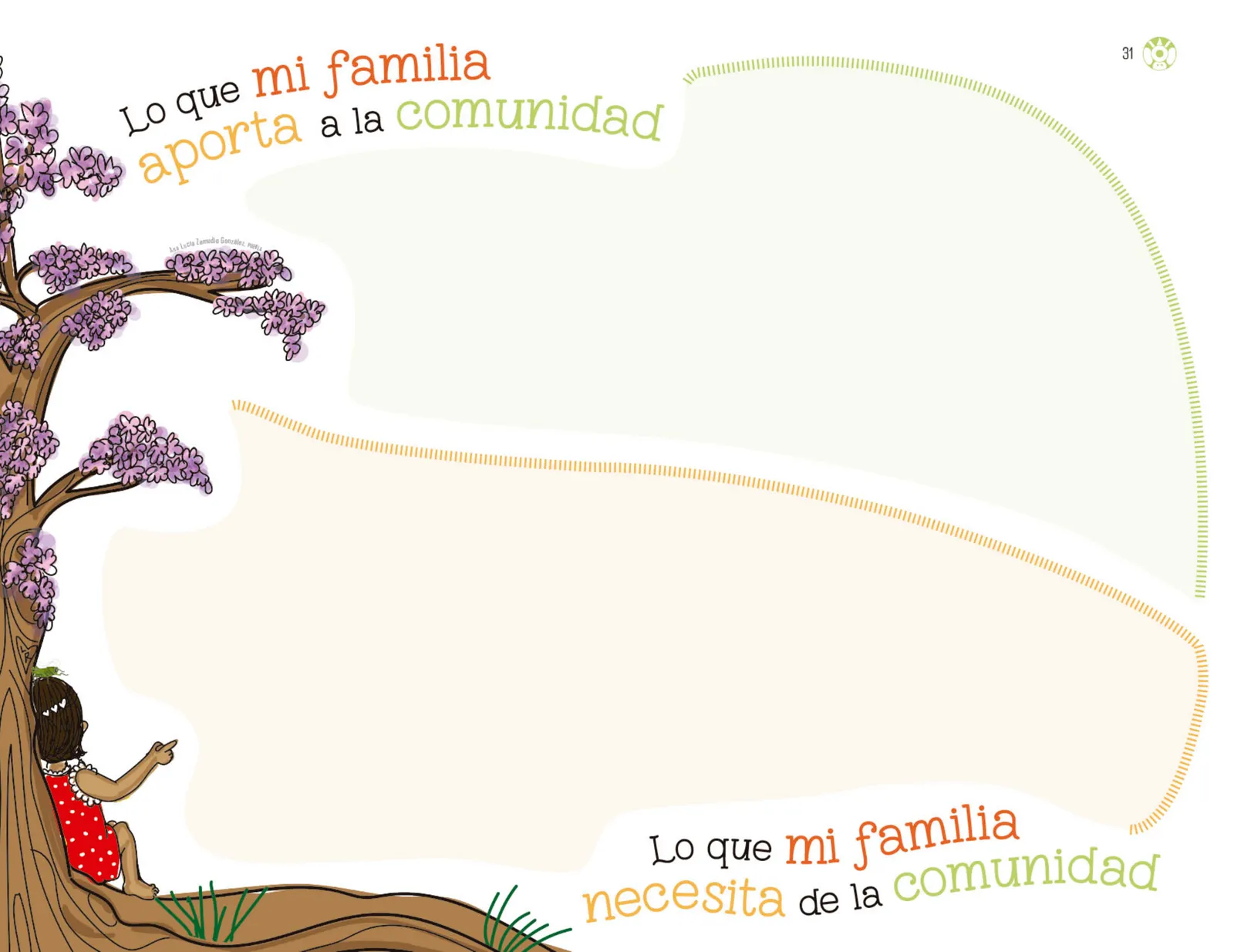 Página 32 de Explorar e imaginar con mi libro de Preescolar.   Libro de Educación Preescolar Grado 3°  Ciclo Escolar 2025 - 2026