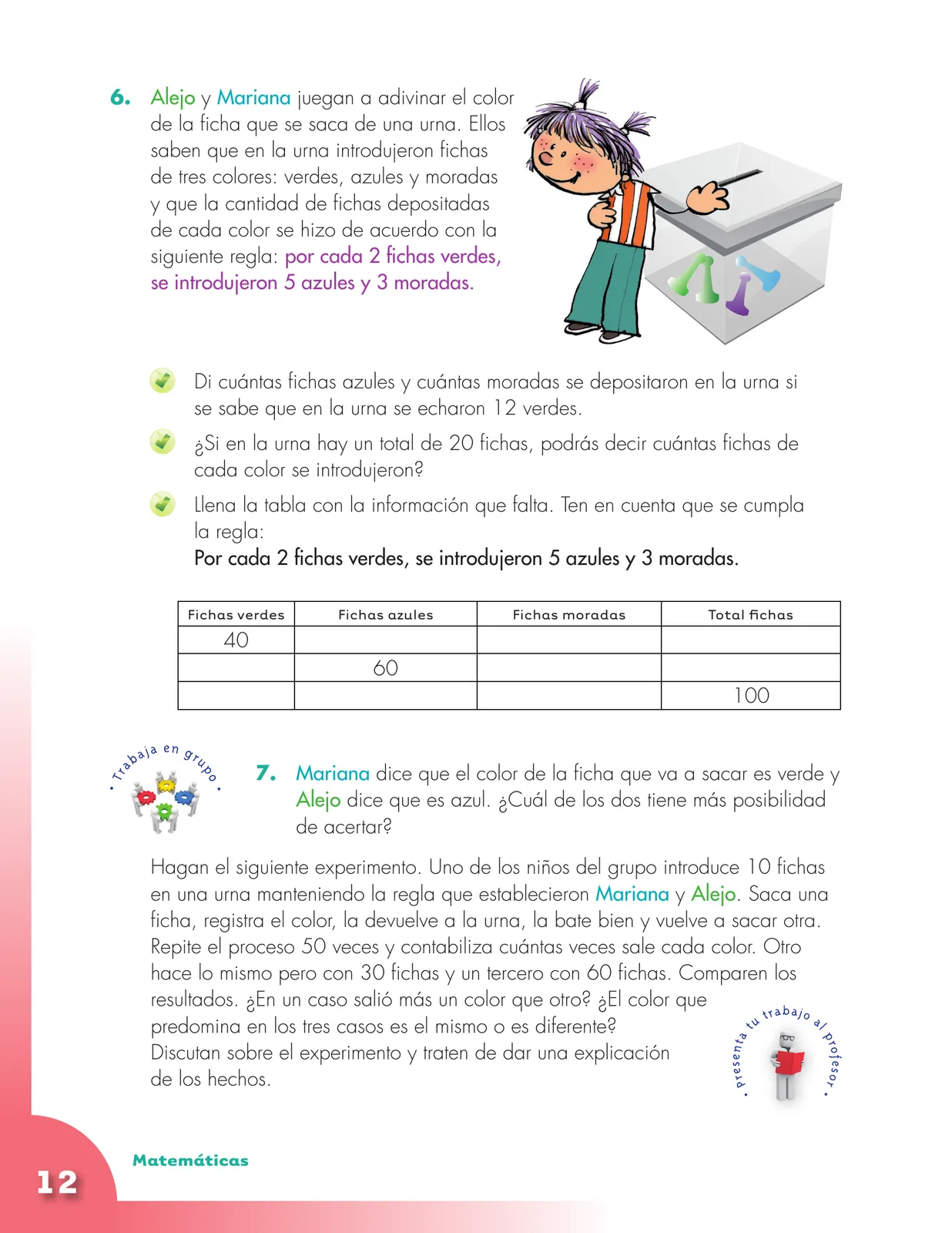 Miniatura página 12 de Matematica 5° · Cartilla 01