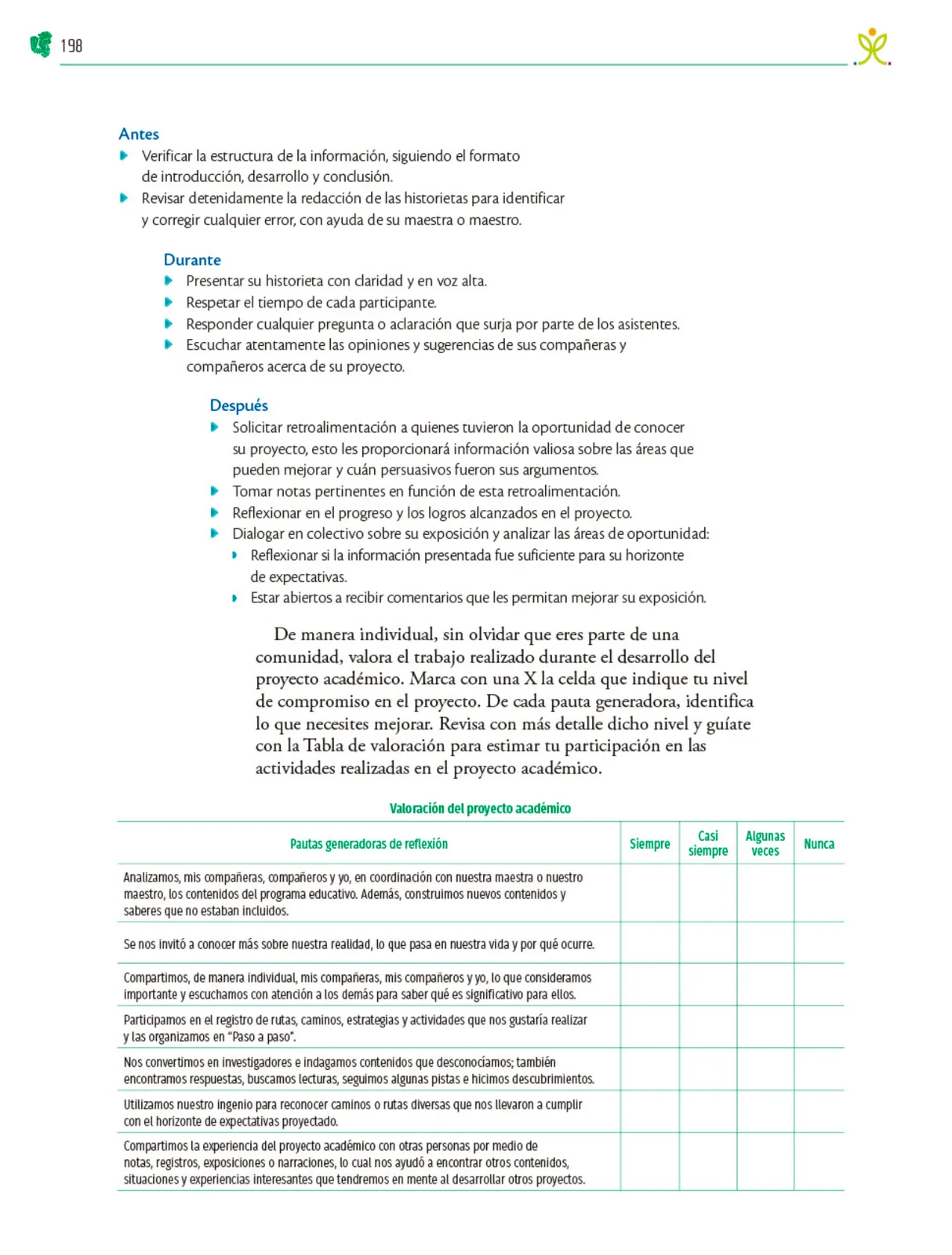 Página 199 de Colección Nanahuatzin. Nuestro libro de Proyectos.  Tomo III.  Libro de Educación Telesecundaria Grado 3°  Ciclo Escolar 2025 - 2026