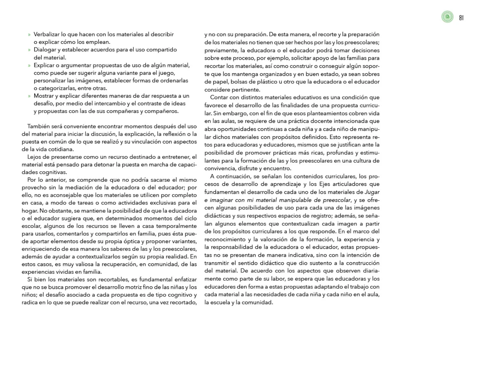 Miniatura página 82 de Posibilidades de trabajo para la acción transformadora y el codiseño. Ficheros. Fase 2  Libro de Educación Preescolar Grado 1°, 2°, 3°  Ciclo Escolar 2025 - 2026