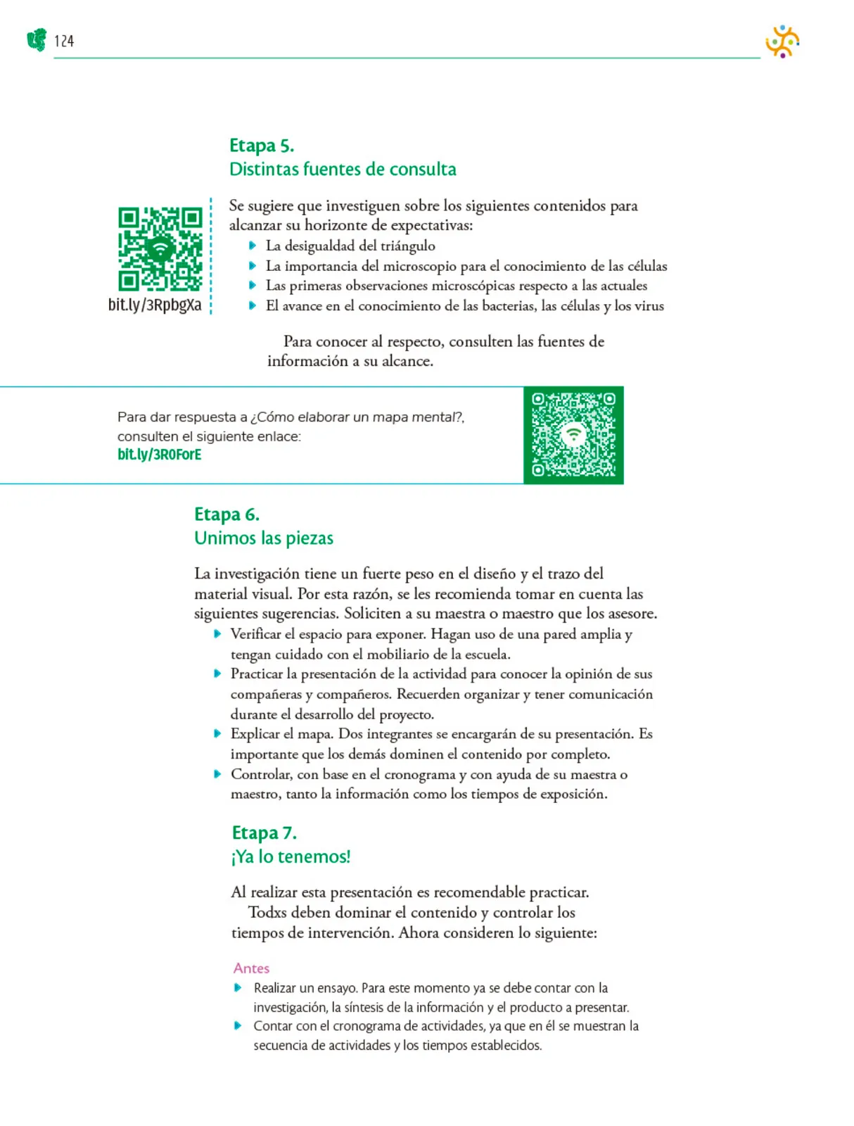 Miniatura página 125 de Colección Ximhai. Nuestro libro de Proyectos.  Tomo II.   Libro de Educación Telesecundaria Grado 1°  Ciclo Escolar 2025 - 2026