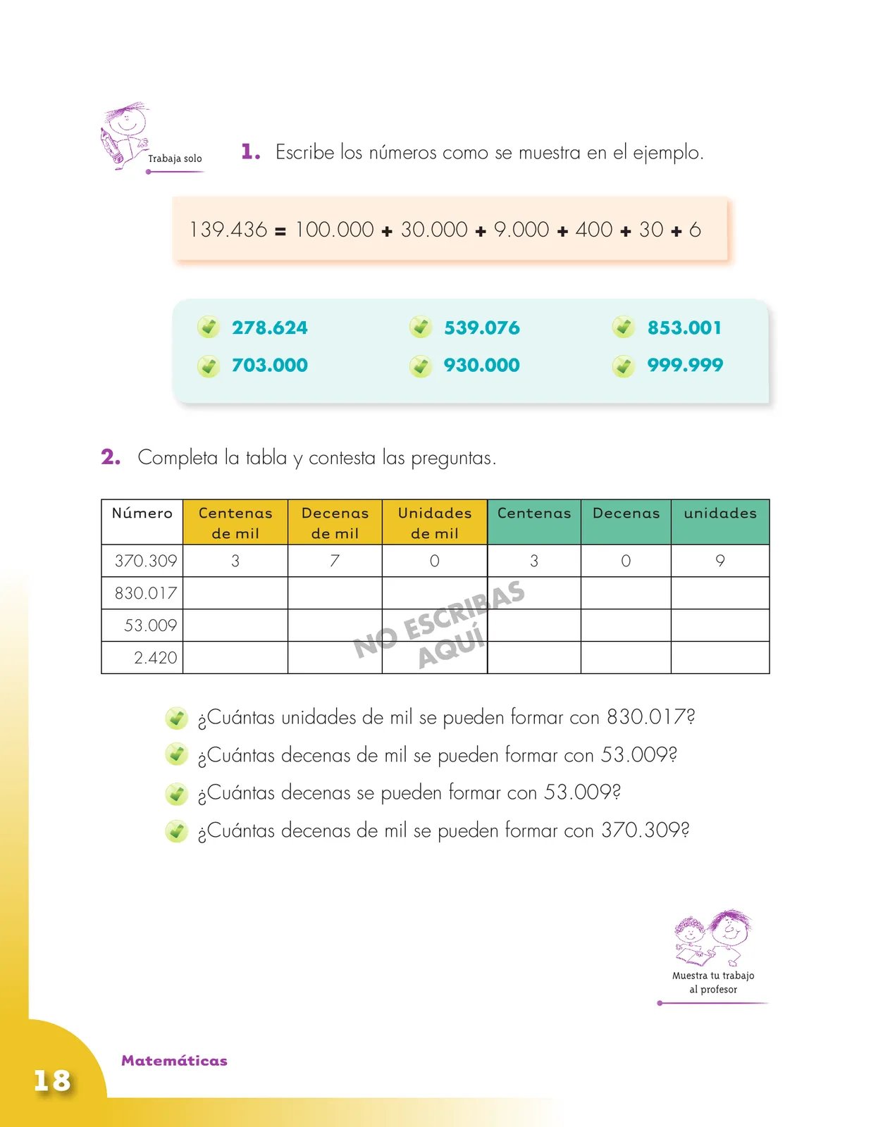 Página 18 de Matematica 3° · Cartilla 02