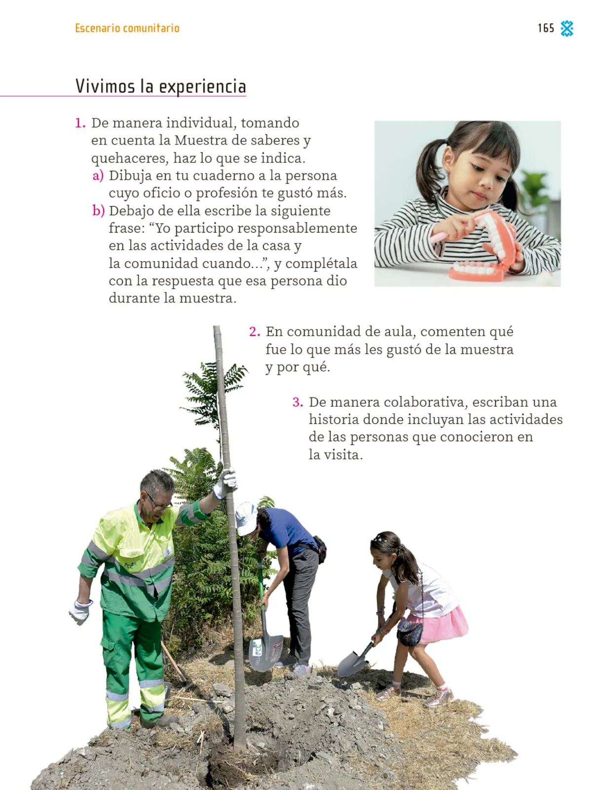 Miniatura página 166 de Proyectos Comunitarios.   Libro de Educación Primaria Grado 1°  Ciclo Escolar 2025 - 2026