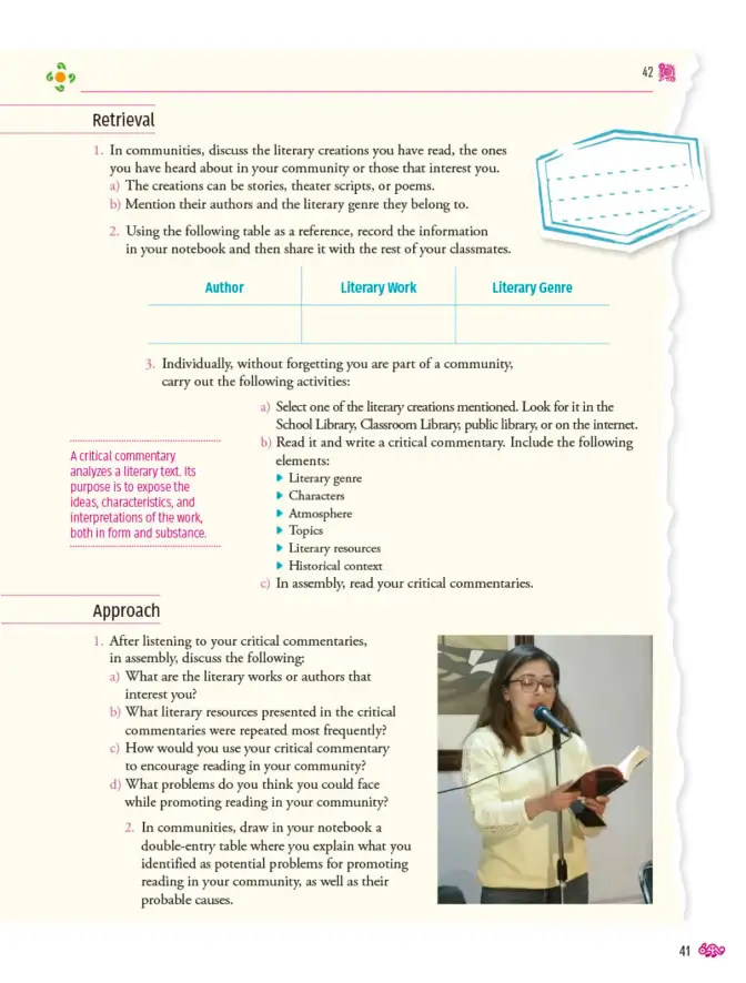 Página 42 de Uérakua anapu uantakua. Projects and Readings. Libro de Educación Telesecundaria Grado 1° Ciclo Escolar 2025 - 2026