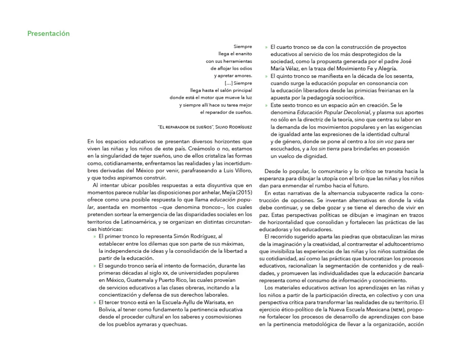 Página 4 de Posibilidades de trabajo para la acción transformadora y el codiseño. Ficheros. Fase 2 Libro de Educación Preescolar Grado 1°, 2°, 3° Ciclo Escolar 2025 - 2026