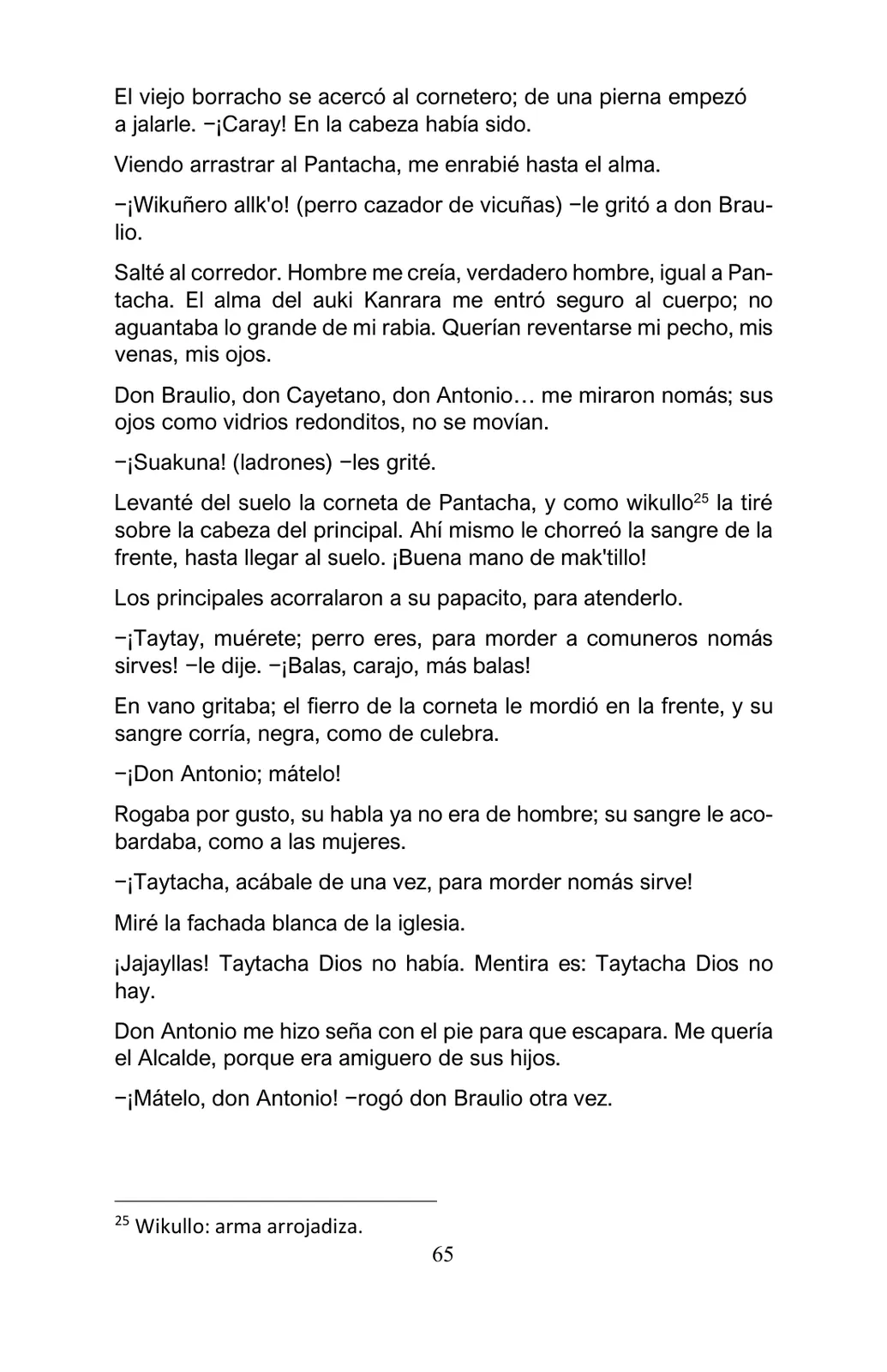 Página 65 de Arguedas, entre el fuego y el amor : textos seleccionados para estudiantes de Educación Básica · 2021