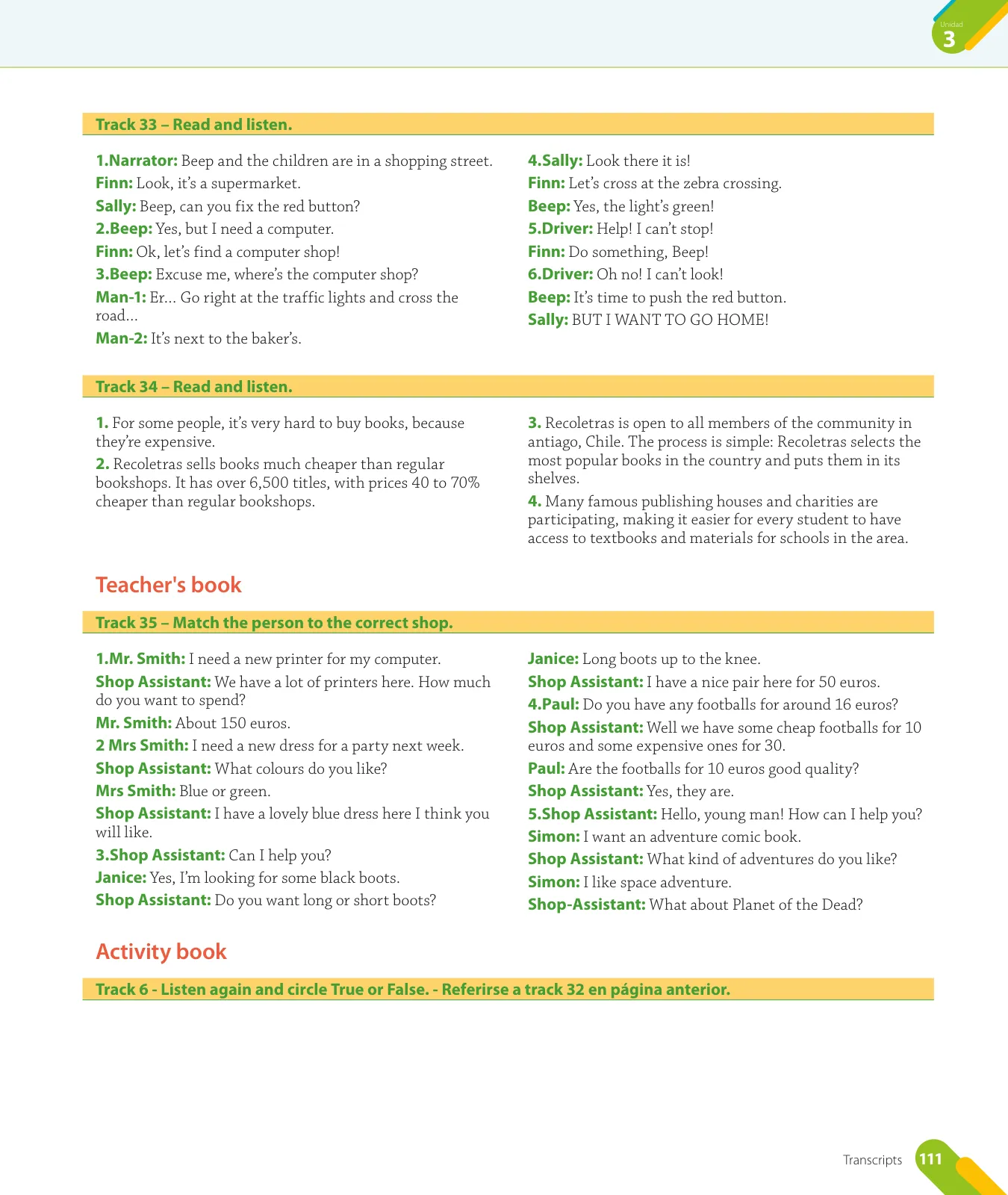 Página 113 de Inglés – Quinto Básico | Texto del Estudiante MINEDUC – Descargar PDF · 2024