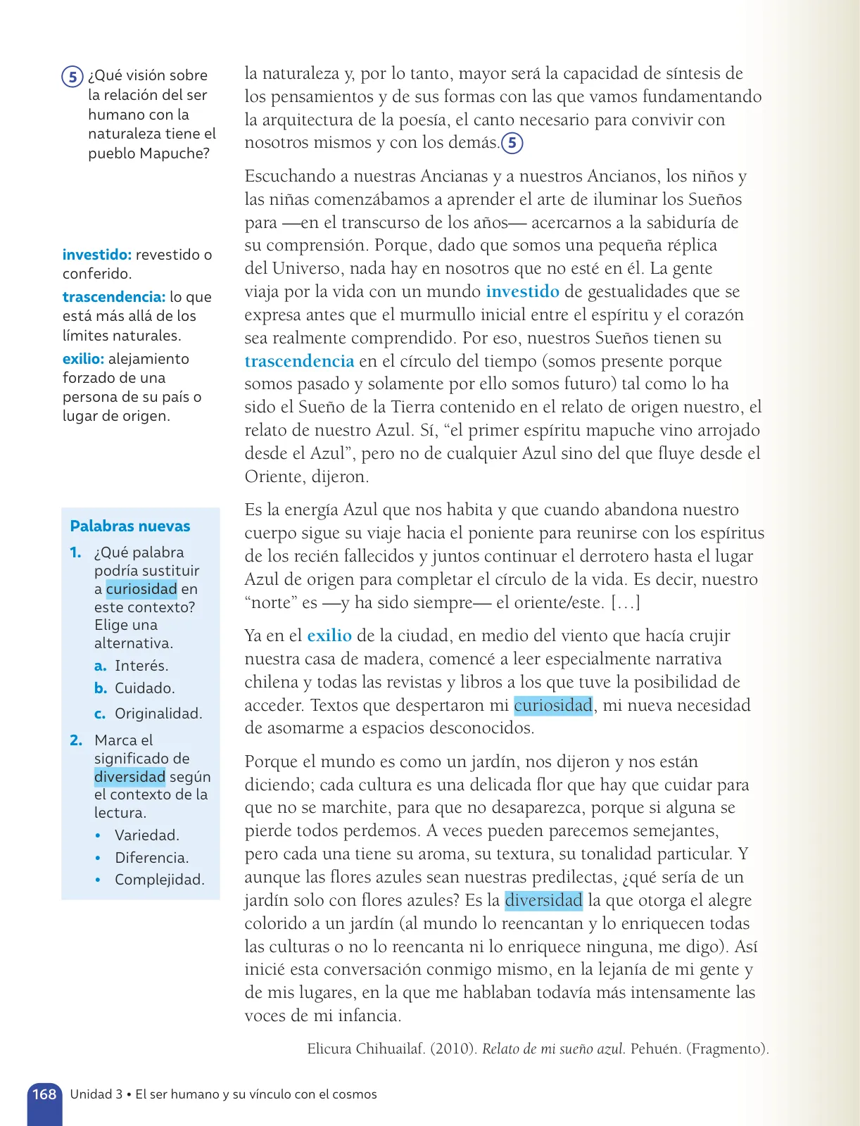 Página 170 de Lenguaje y Comunicación – Sexto Básico | Texto del Estudiante MINEDUC – Descargar PDF · 2024