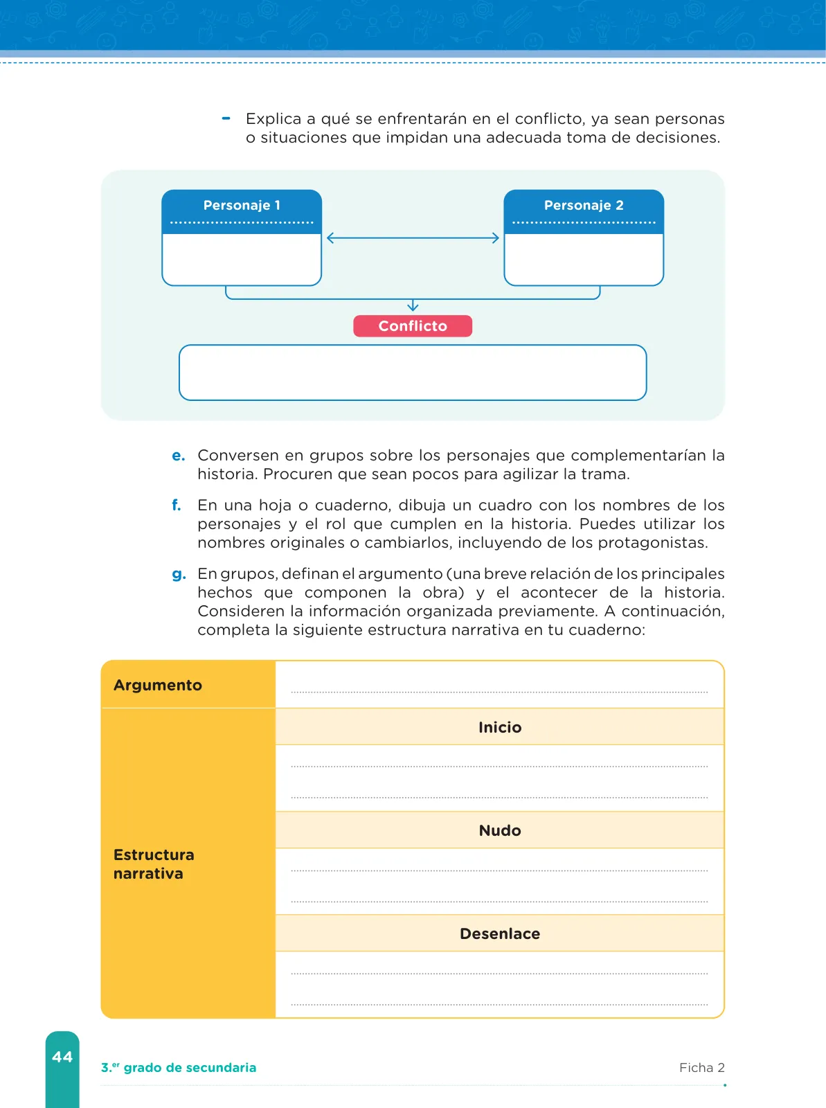 Miniatura página 46 de Fichas de aprendizaje de Comunicación 3 · 2024