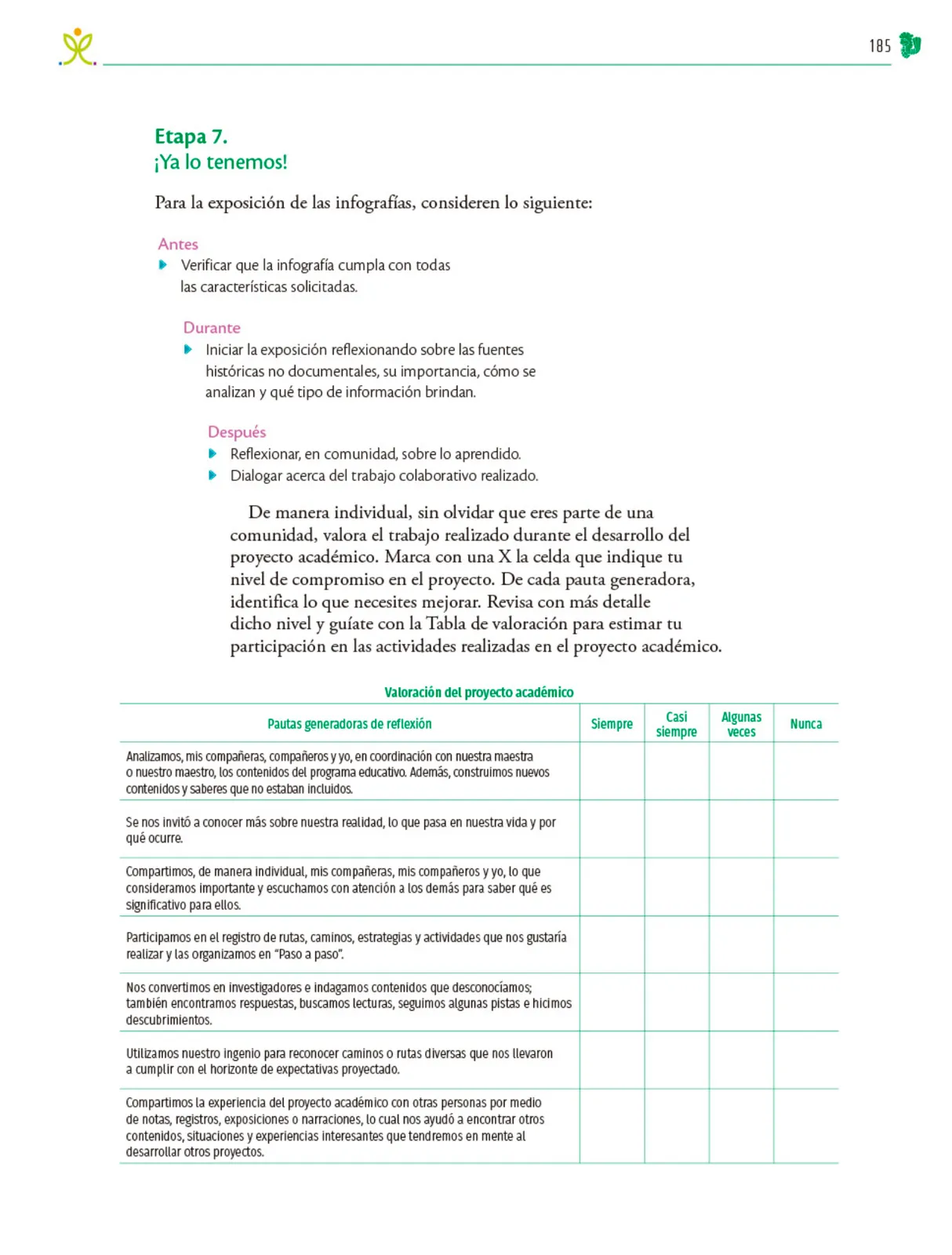 Miniatura página 186 de Colección Ximhai. Nuestro libro de Proyectos.  Tomo II.   Libro de Educación Telesecundaria Grado 1°  Ciclo Escolar 2025 - 2026