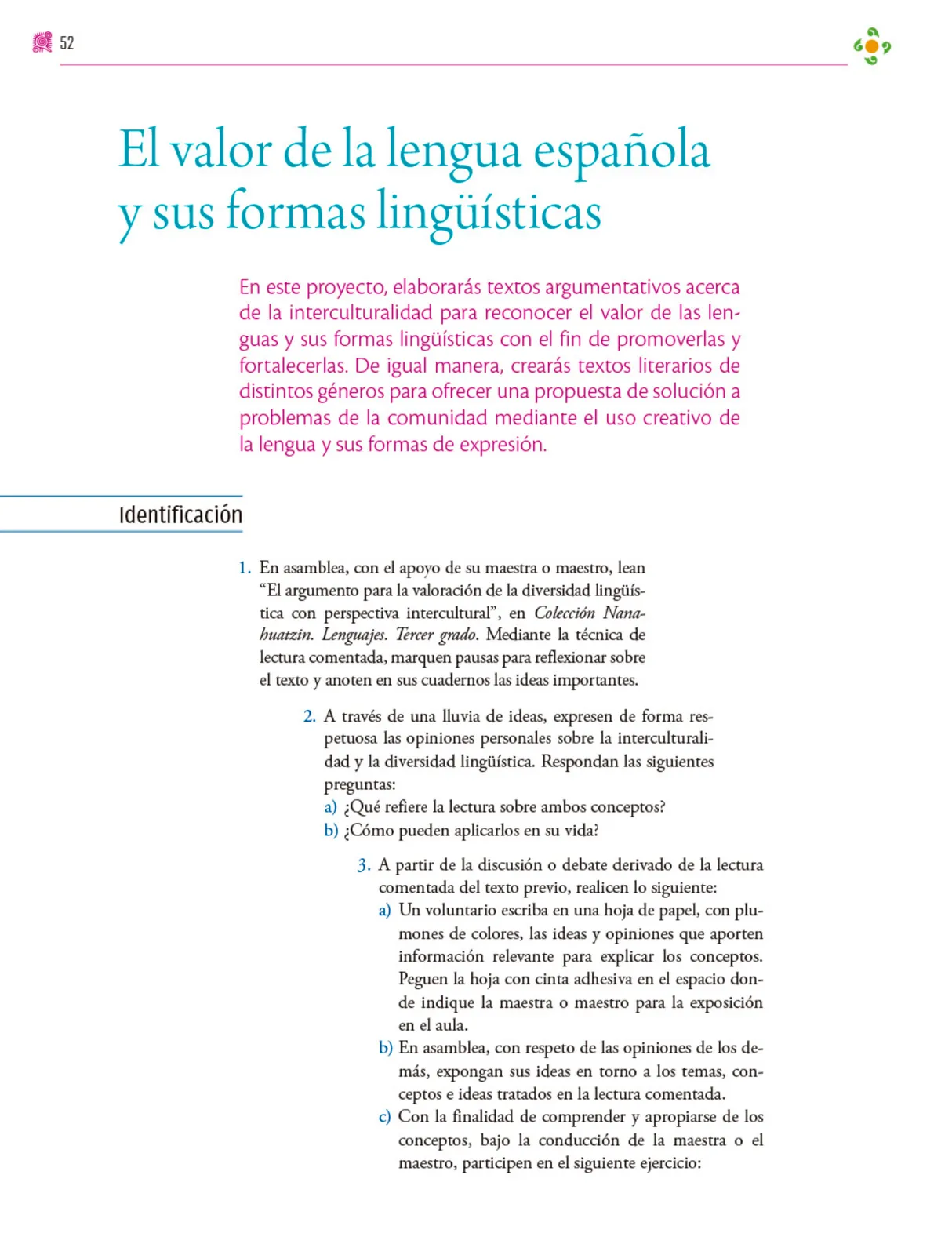 Miniatura página 53 de Colección Nanahuatzin. Nuestro libro de proyectos.   Libro de Educación Secundaria Grado 3°  Ciclo Escolar 2025 - 2026