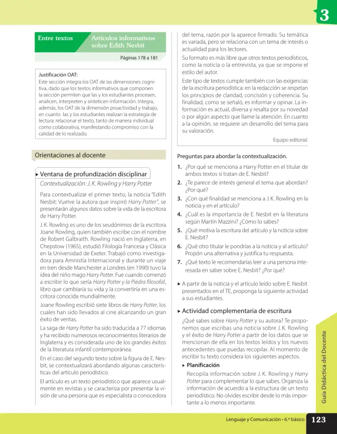 Página 36 de Lenguaje y Comunicación – Sexto Básico | Texto del Estudiante MINEDUC – Descargar PDF · 2024