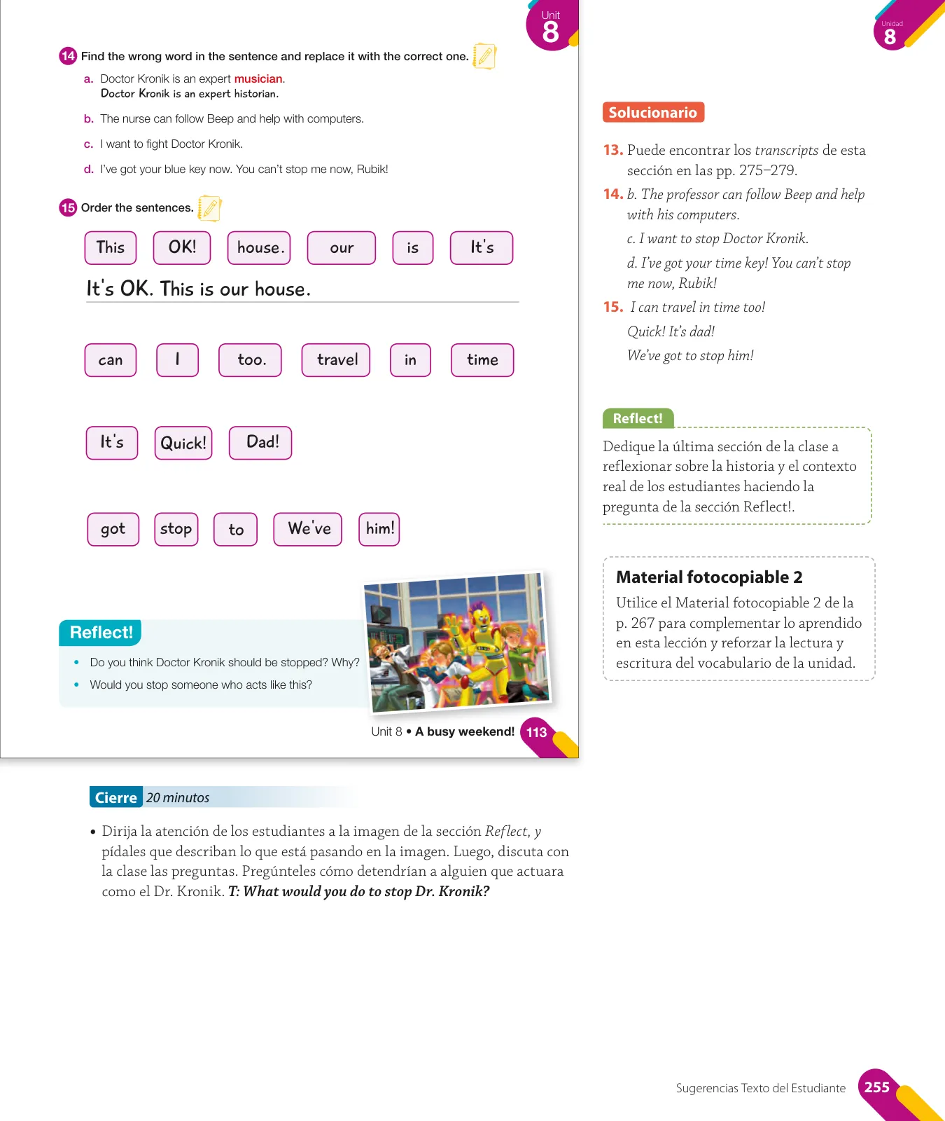 Página 119 de Inglés – Quinto Básico | Texto del Estudiante MINEDUC – Descargar PDF · 2024
