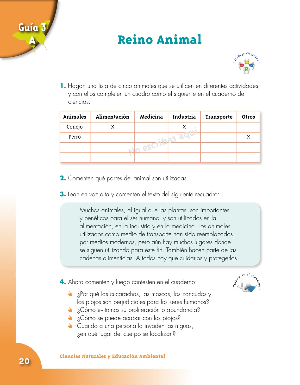 Página 20 de Ciencias Naturales 4° · Cartilla 01