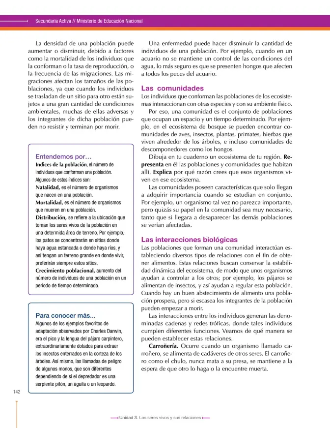 Página 144 de Ciencias Naturales 6° · Secundaria Activa
