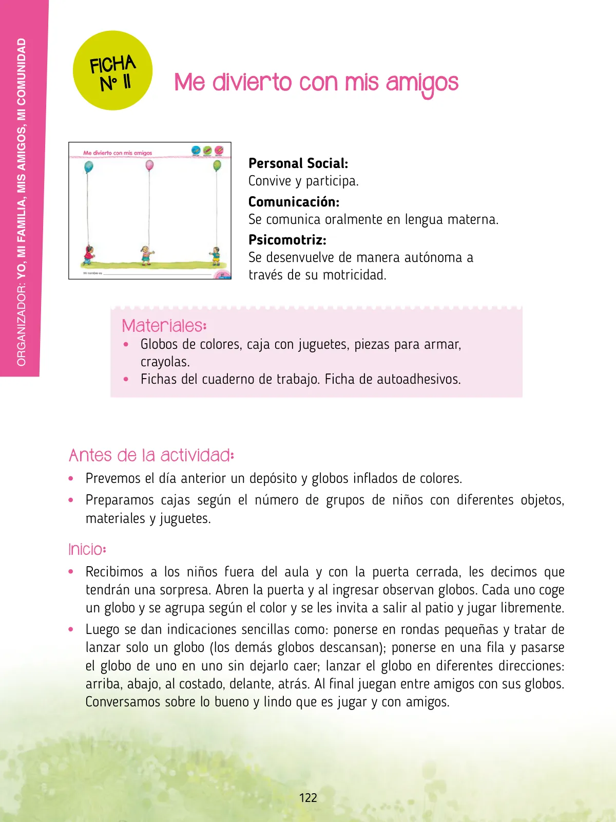 Miniatura página 124 de Agenda pedagógica 2017-2018 para docentes de II Ciclo de Instituciones de nivel de Educación Inicial · 2017