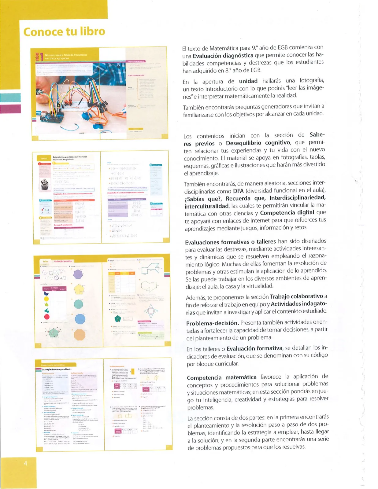 Página 4 de Matematica · 9 EGB · 2025