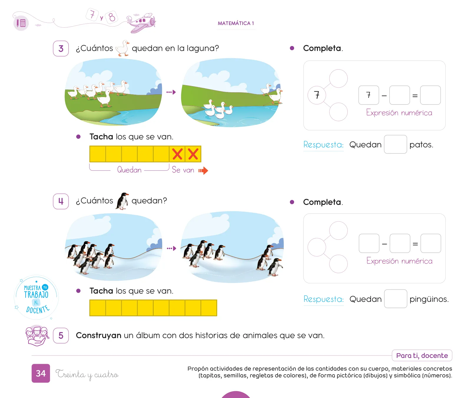Miniatura página 36 de Cuadernillo de Matemática 1, primer grado de Primaria · 2023