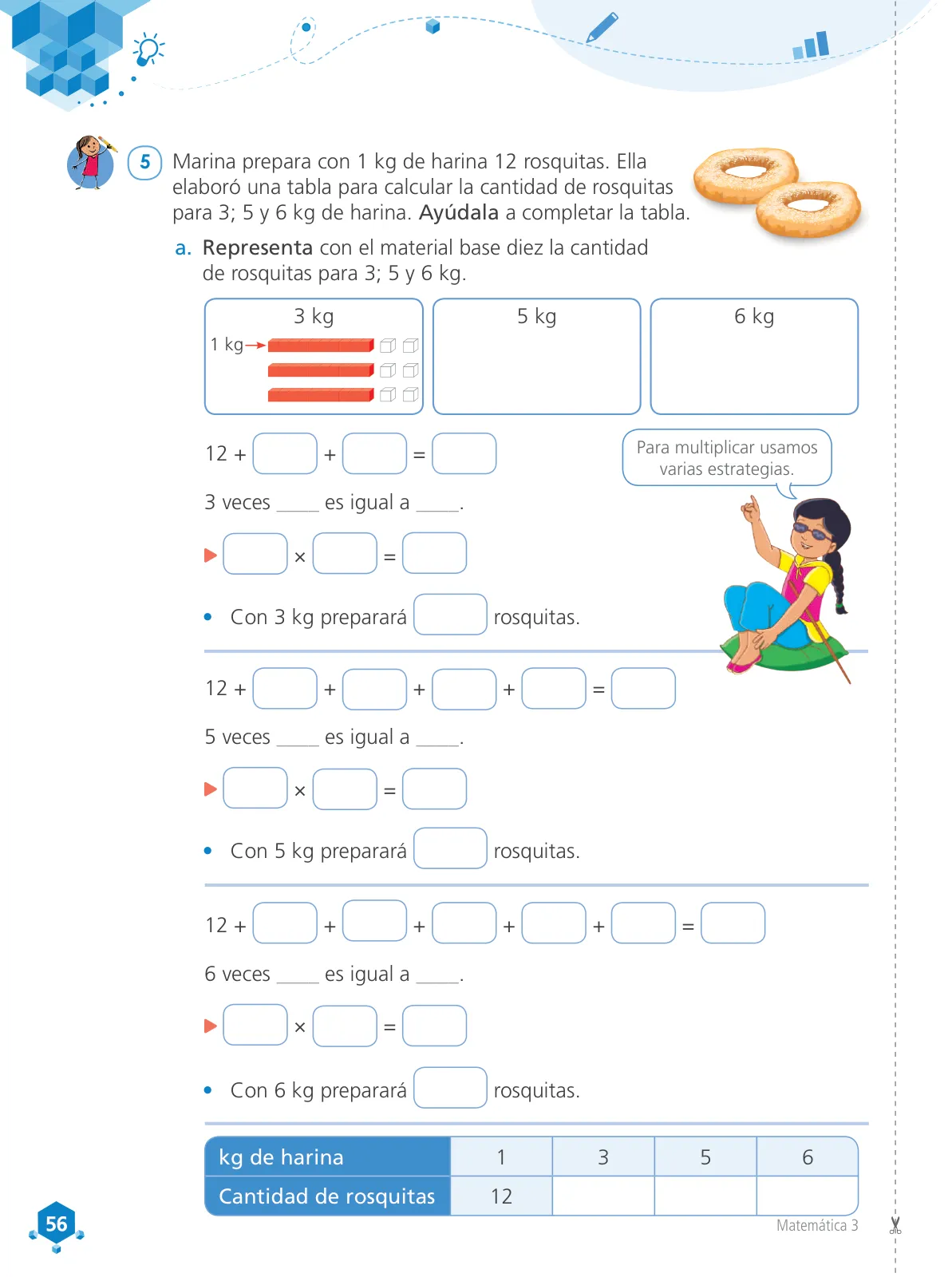 Miniatura página 58 de Matemática 3 : cuaderno de trabajo para tercer grado de Educación Primaria 2019 · 2019