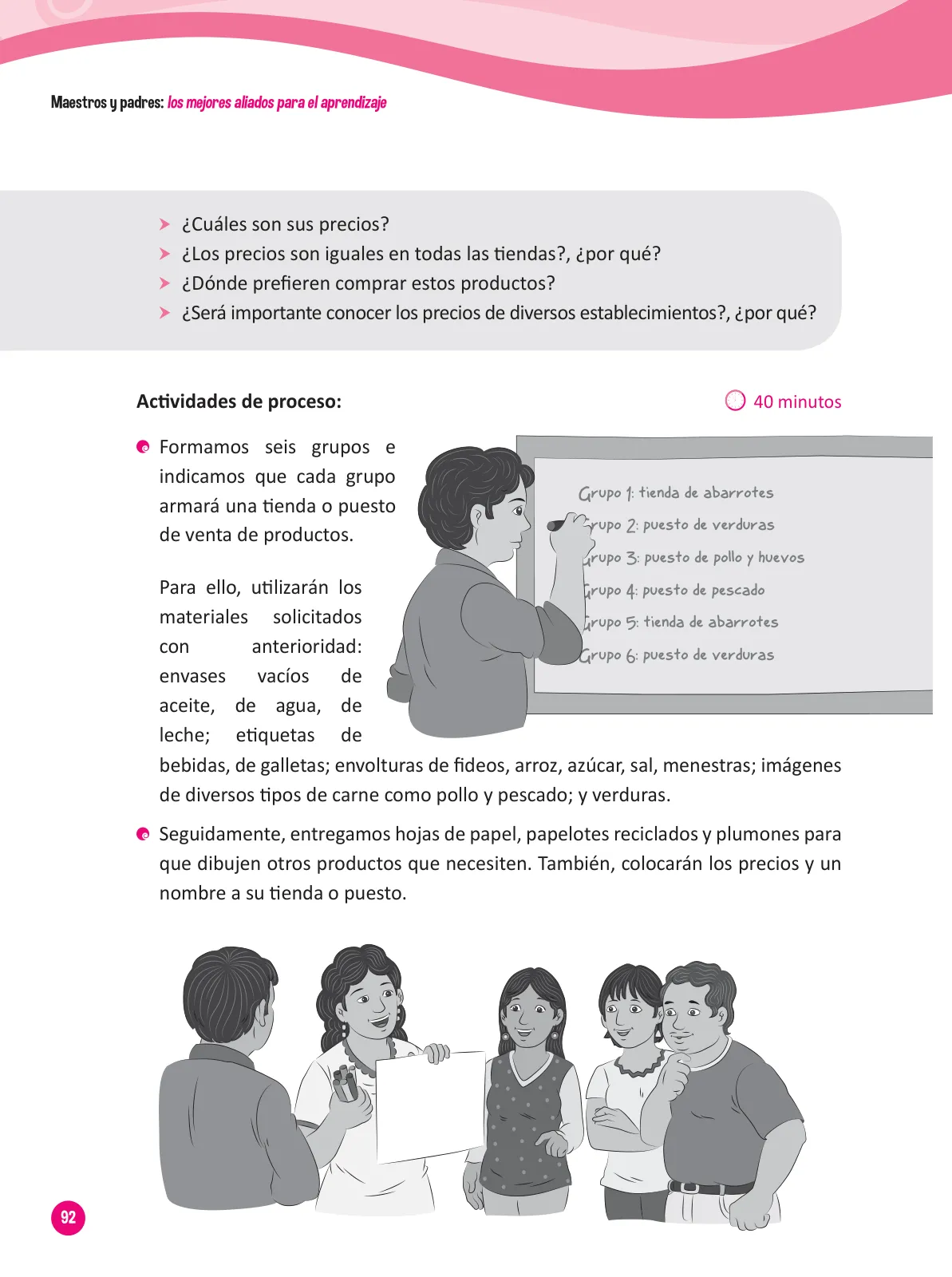 Miniatura página 94 de Guía para el trabajo docente con las familias del ciclo III de Primaria · 2016