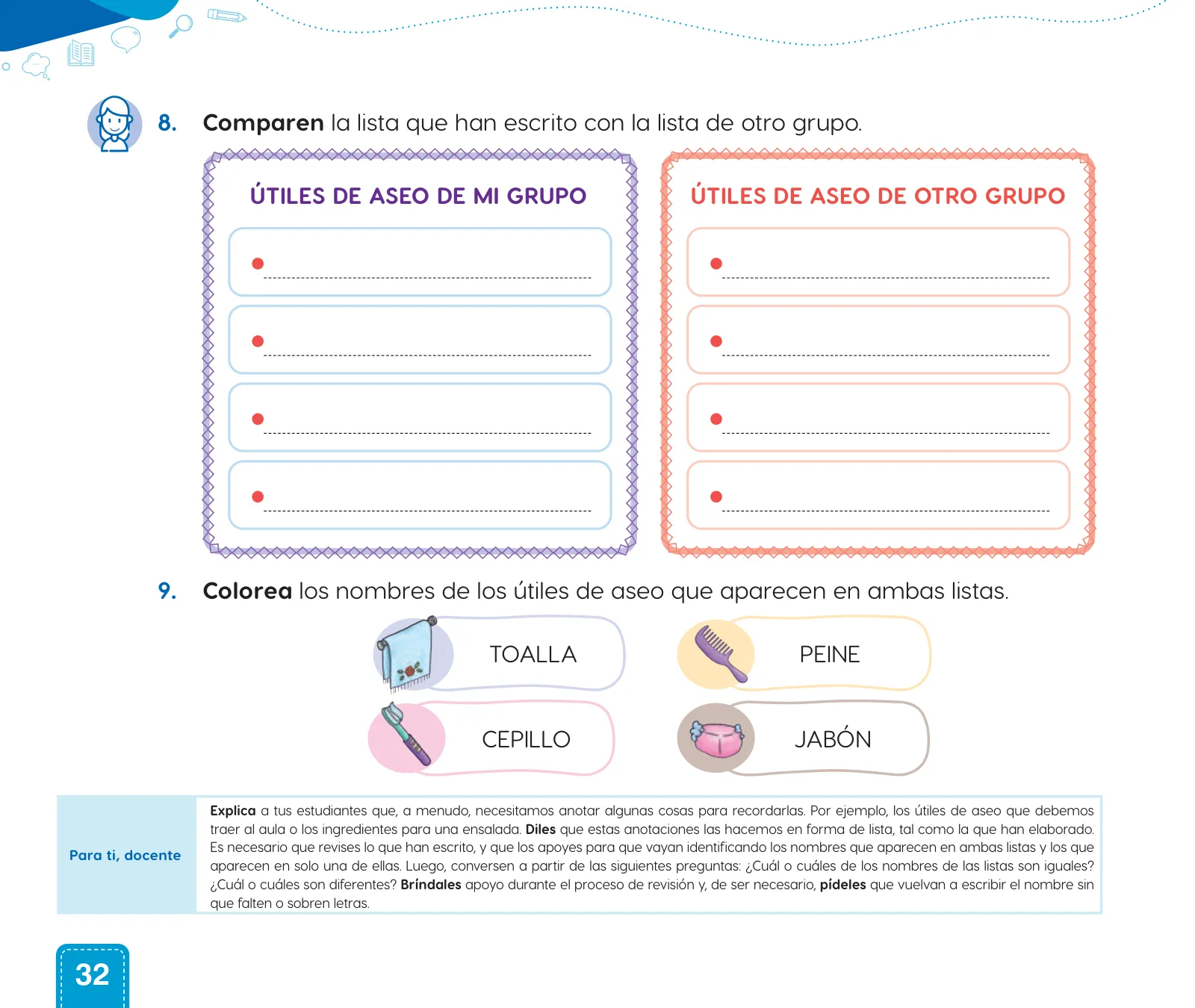 Miniatura página 34 de Cuadernillo de Comunicación 1, primer grado de Primaria · 2023