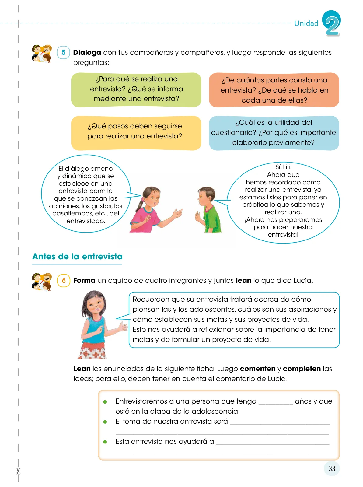 Miniatura página 34 de Comunicación 6 : cuaderno de trabajo para sexto grado de Educación Primaria 2019 · 2019