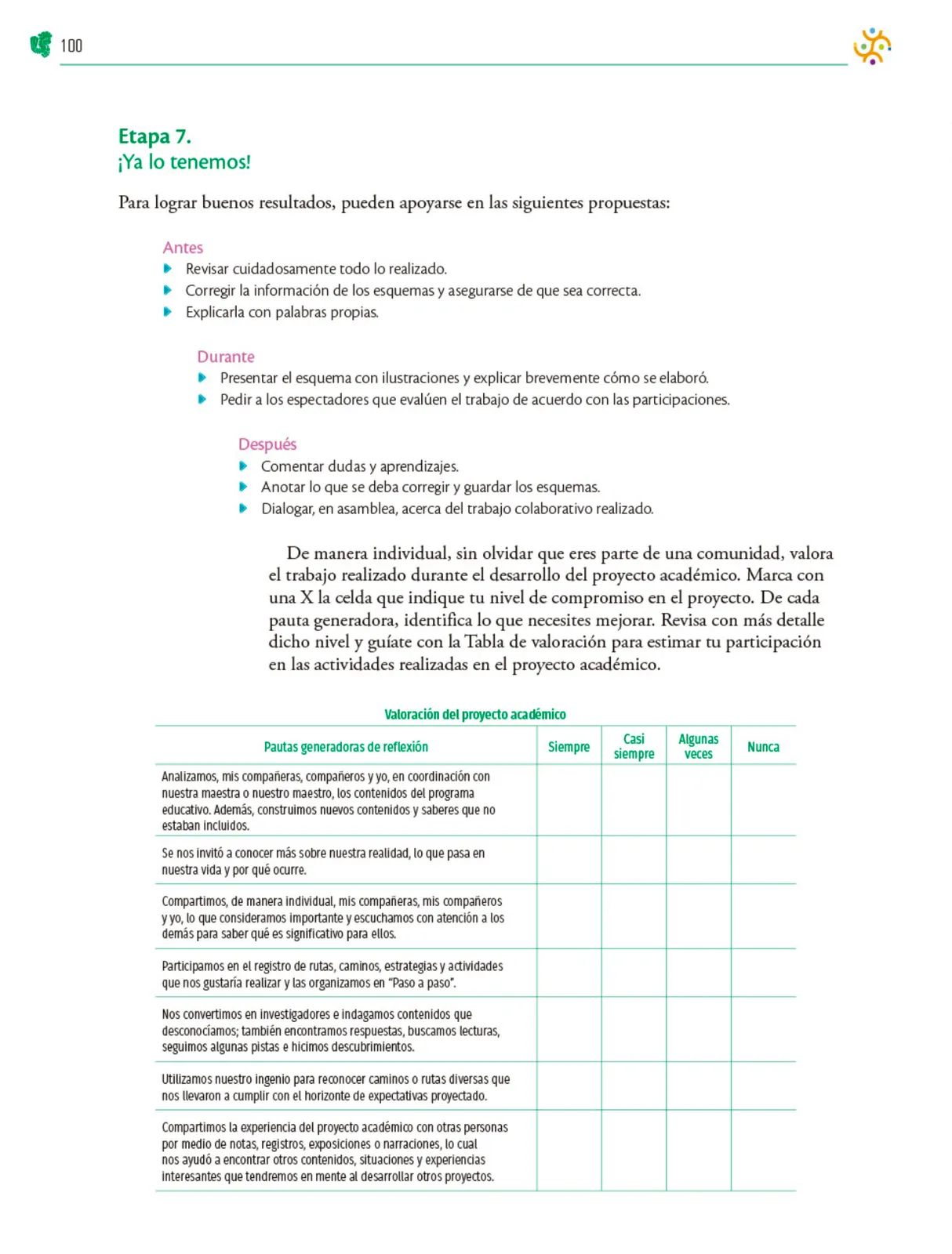 Miniatura página 101 de Colección Ximhai. Nuestro libro de Proyectos.  Tomo III.  Libro de Educación Telesecundaria Grado 1°  Ciclo Escolar 2025 - 2026