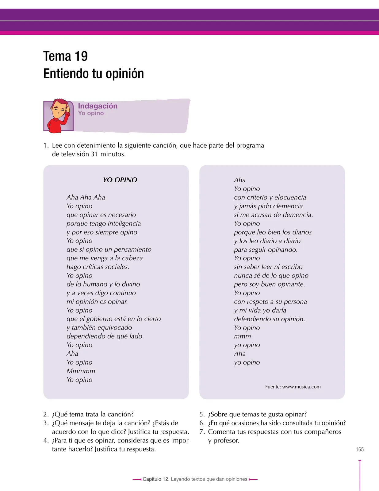 Página 165 de Lenguaje 7° · Secundaria Activa