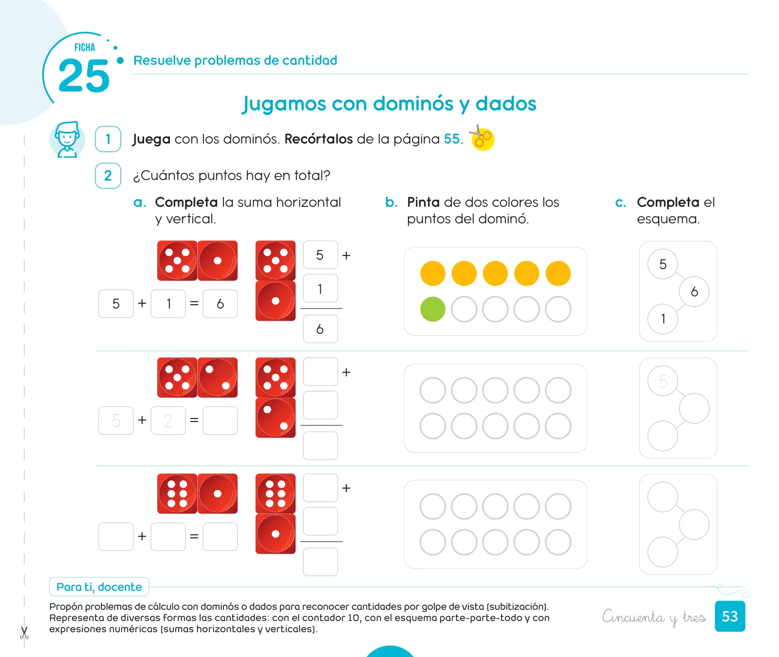 Página 55 de Cuadernillo de Matemática 1. Primer grado de Primaria · 2024
